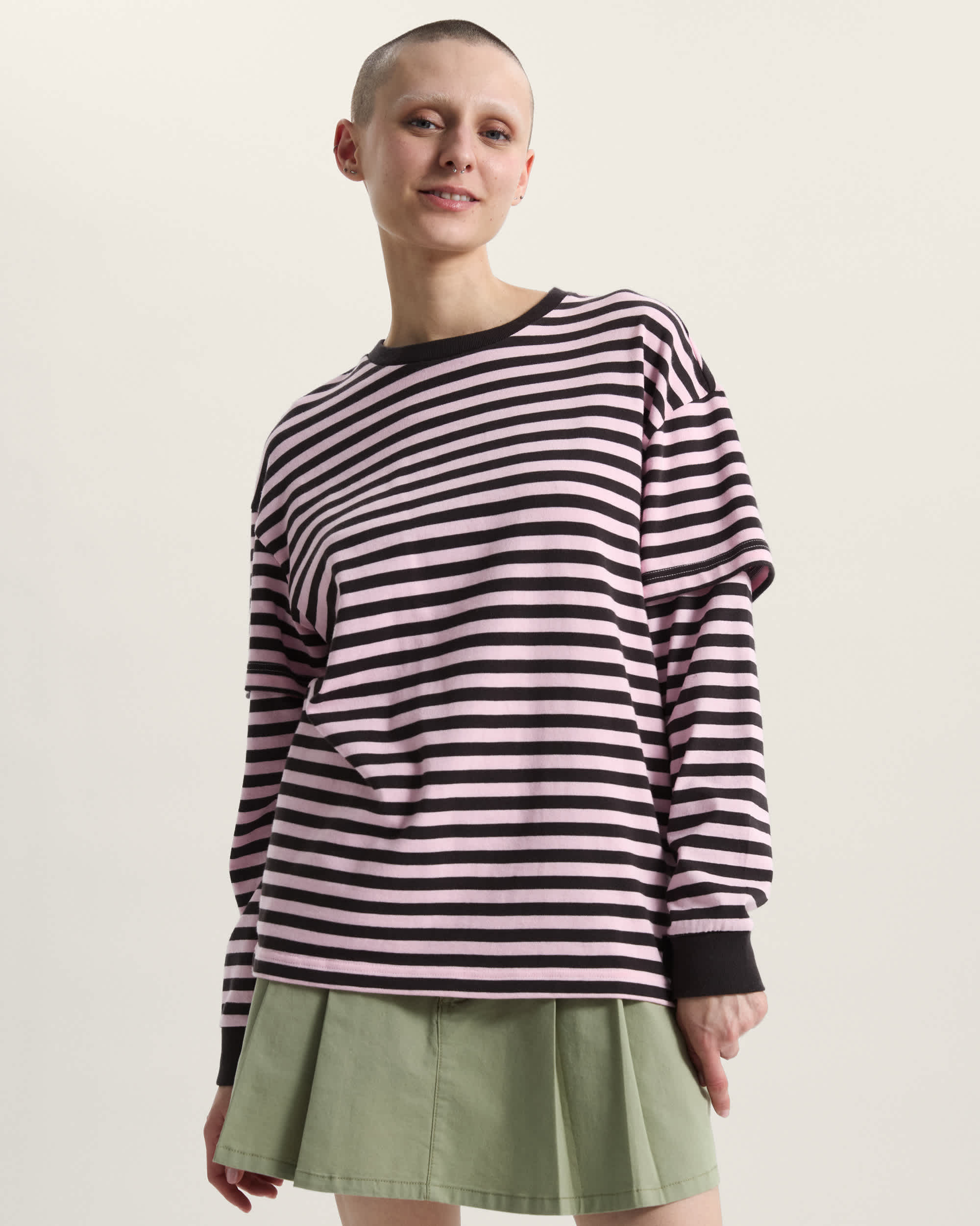 Twofer Long Sleeve TShirt VANS Pink ALT2