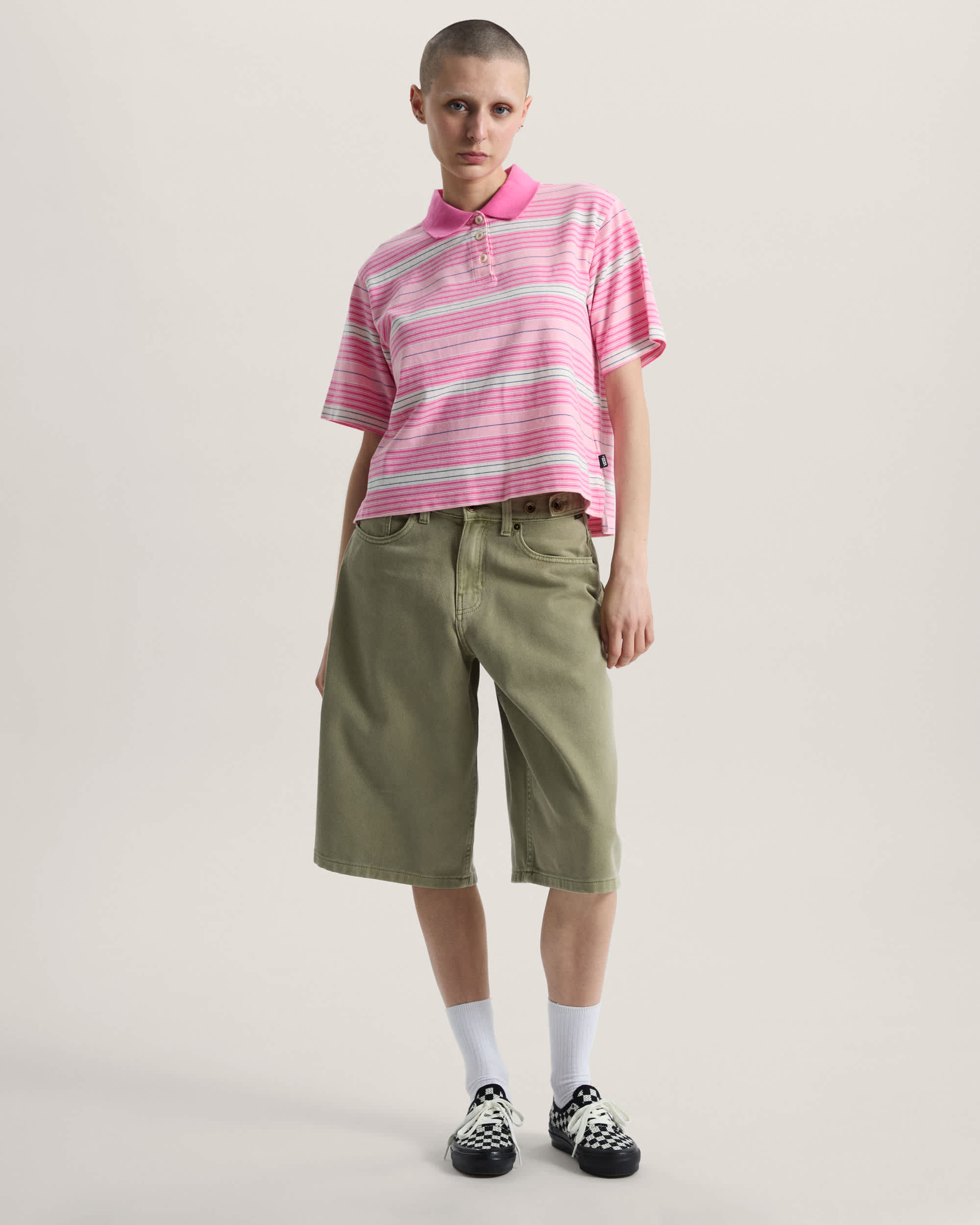 Cinched Check5 Baggy Shorts VANS Beige ALT5