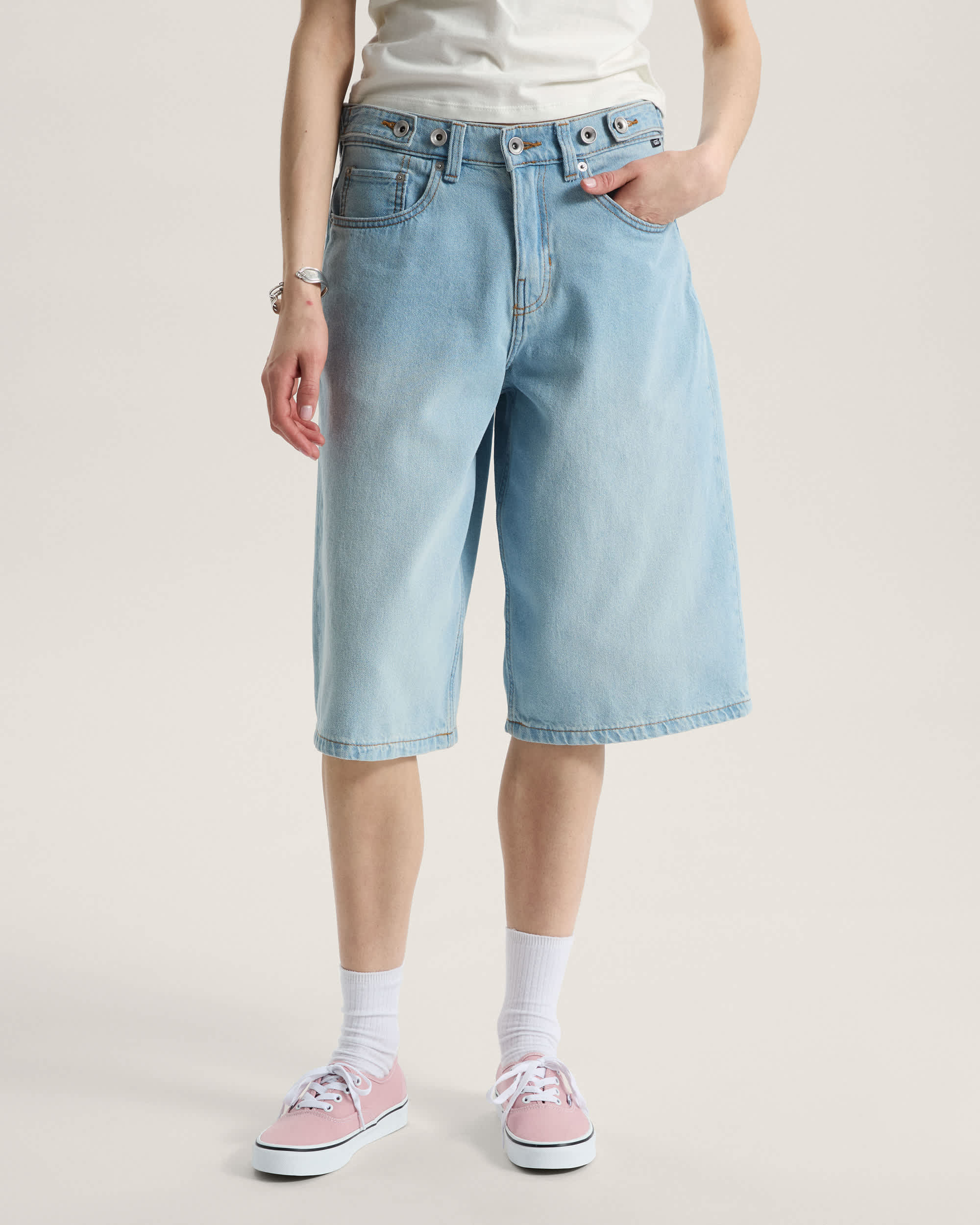 Cinched Check5 BaggyShorts VANS Blau ALT2