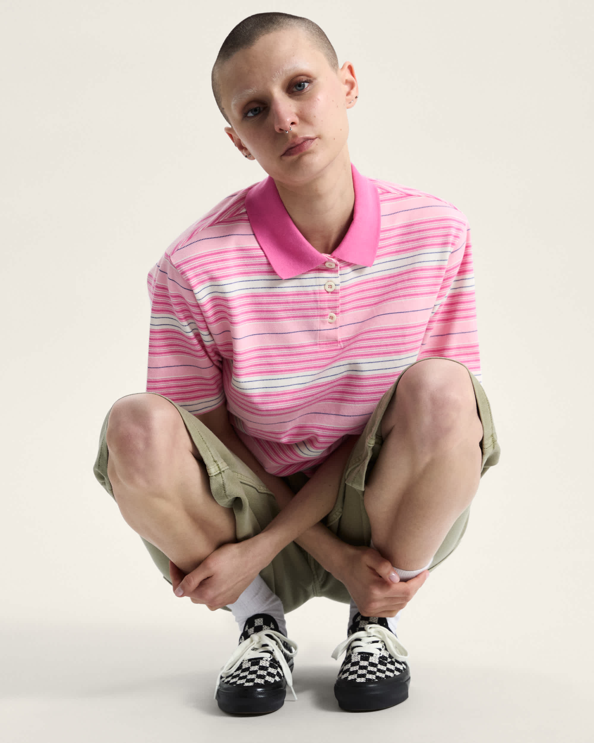 Swing Knit Polohemd VANS Rosa ALT4