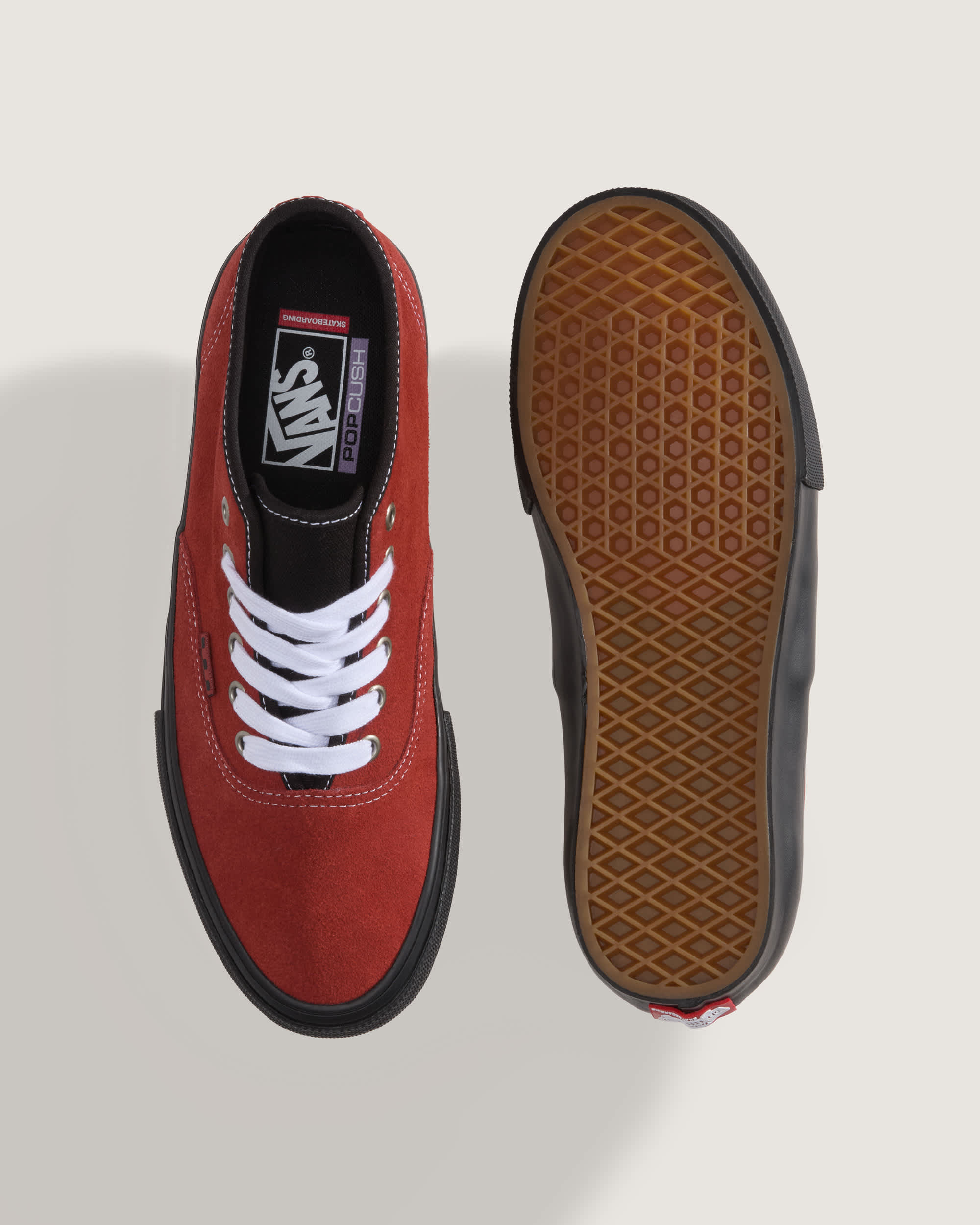 Skate Authentic Mid Schuhe VANS Rot ALT2