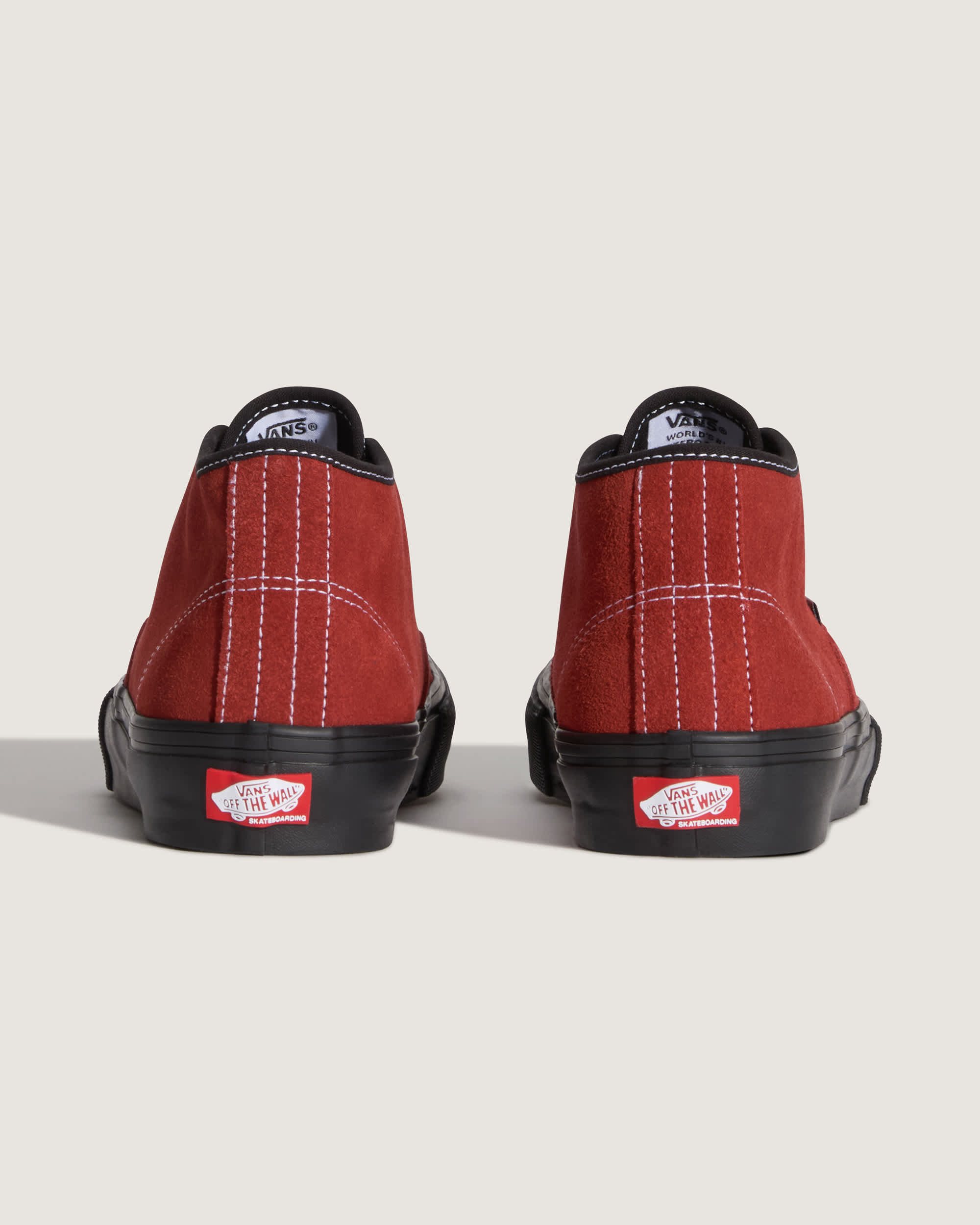 Skate Authentic Mid Shoes VANS Red ALT3