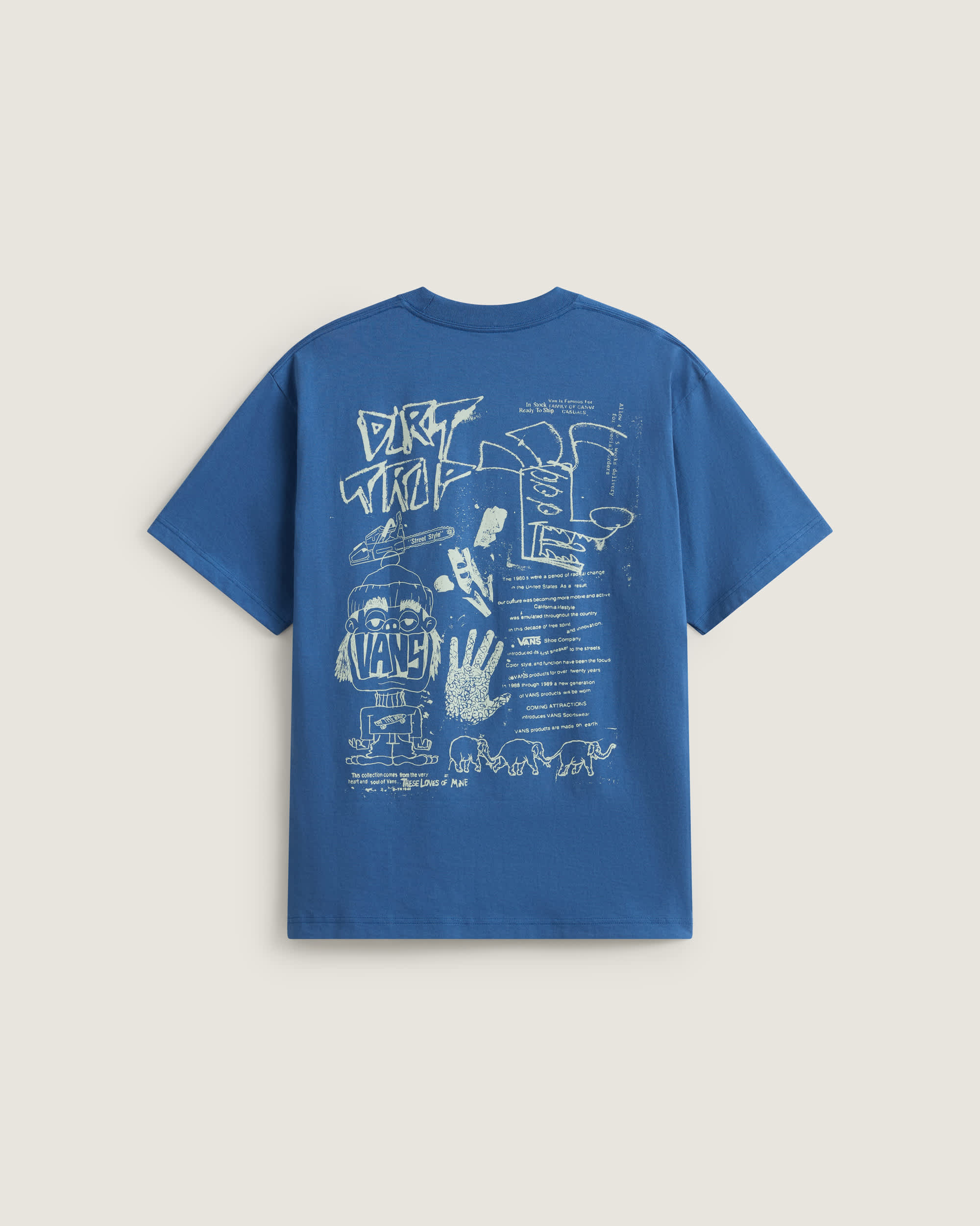 Dirt Trip SS Tee True Navy VANS Bleu ALT1