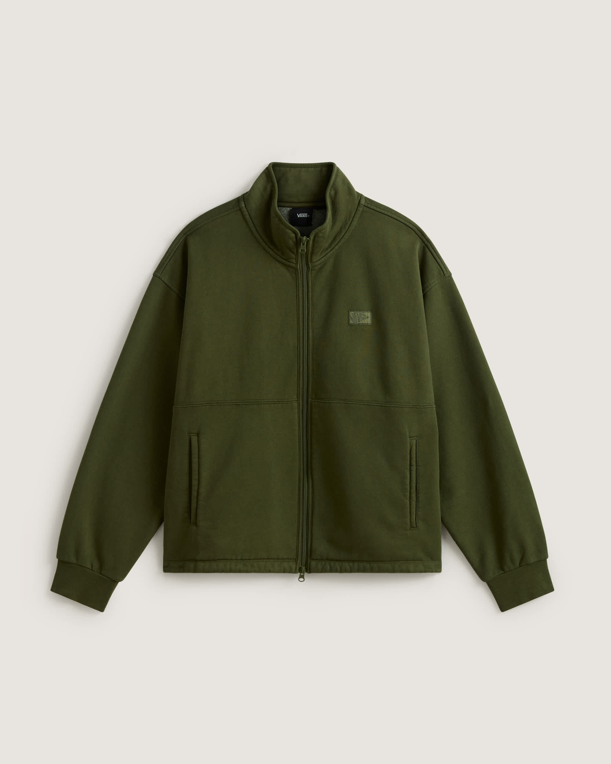 Full Zip Mock Neck Fleece Green Balsam VANS Grn HERO