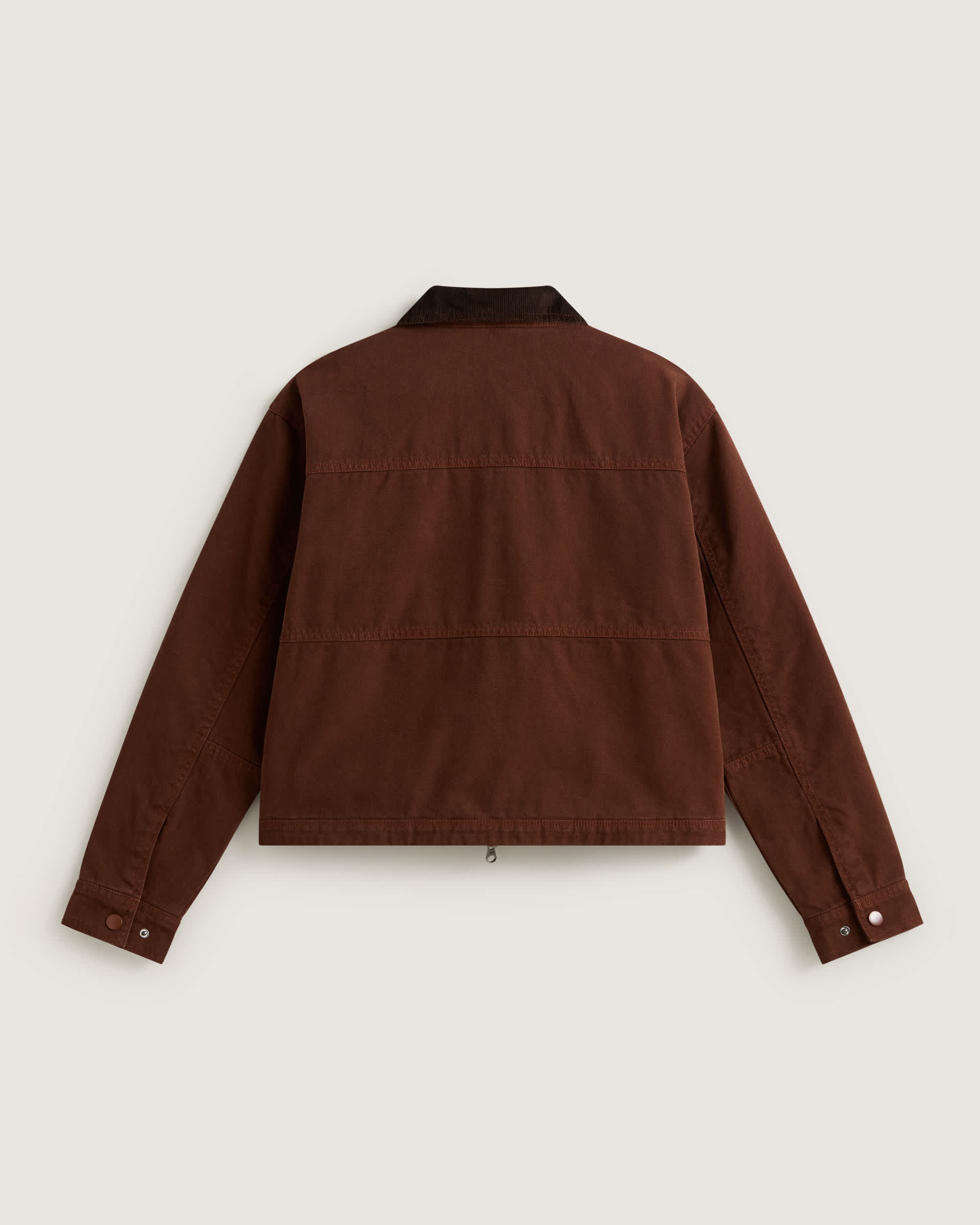 Nicola Cropped Chore Canvas Jacket Brown Earth VANS Brown ALT1