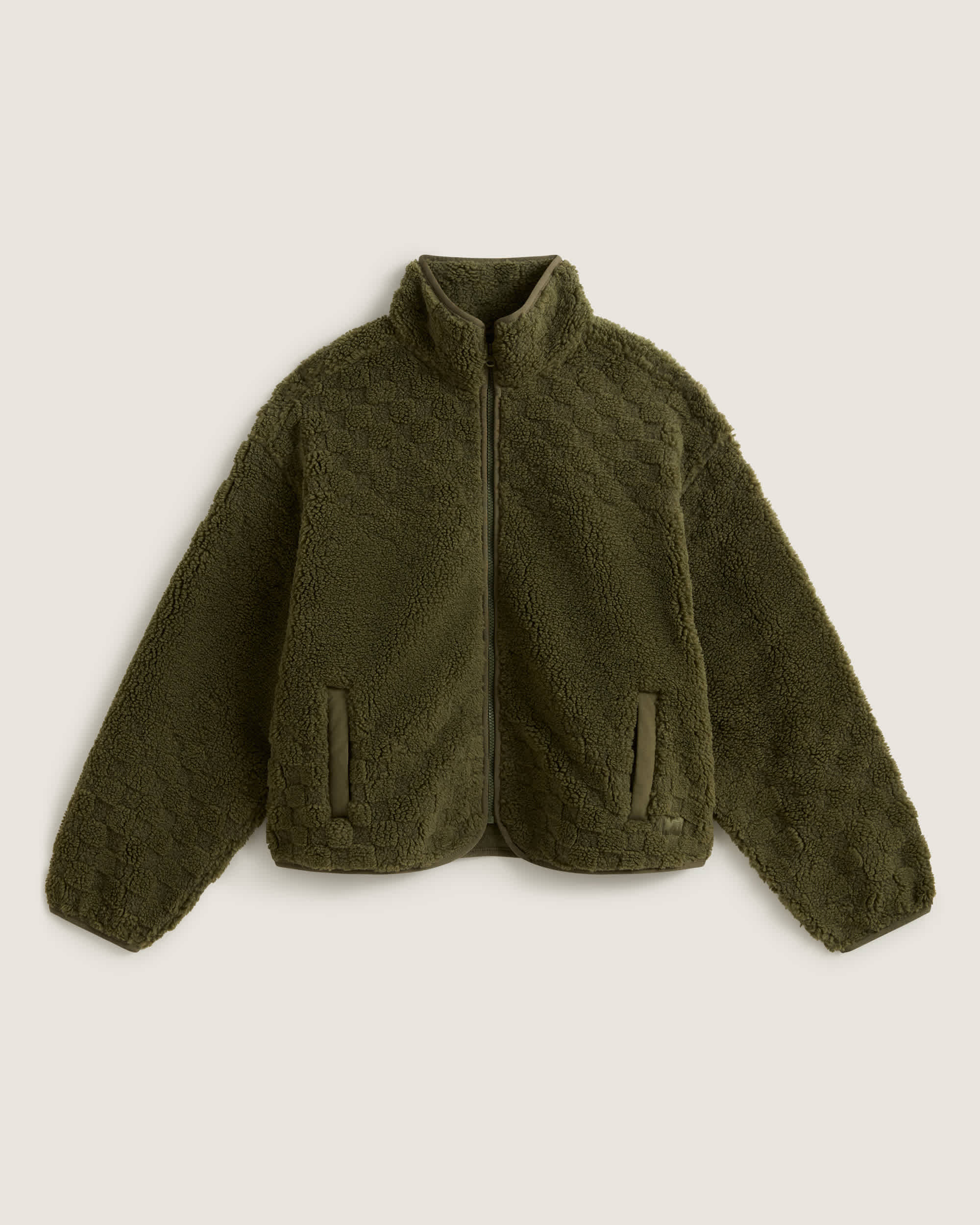 Queens High Pile Jacket Mossy Olive VANS Vert HERO