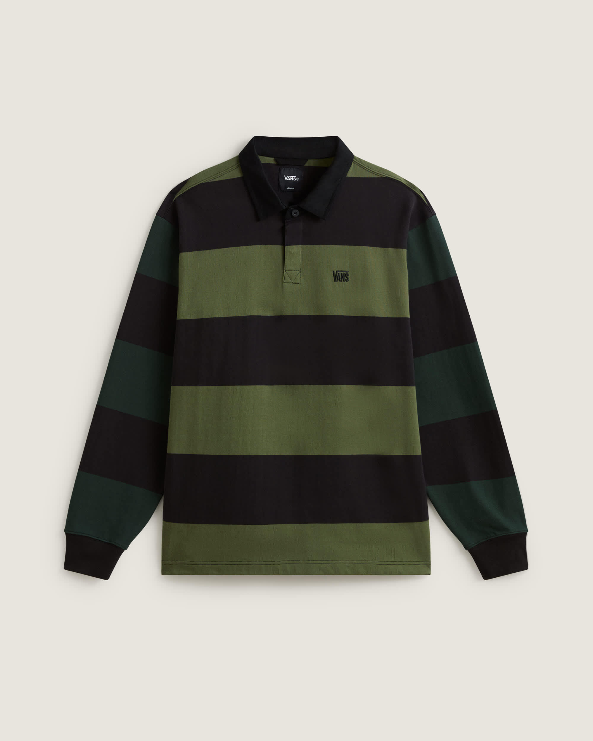 Tricot de rugby  rayures Ward VANS Vert HERO