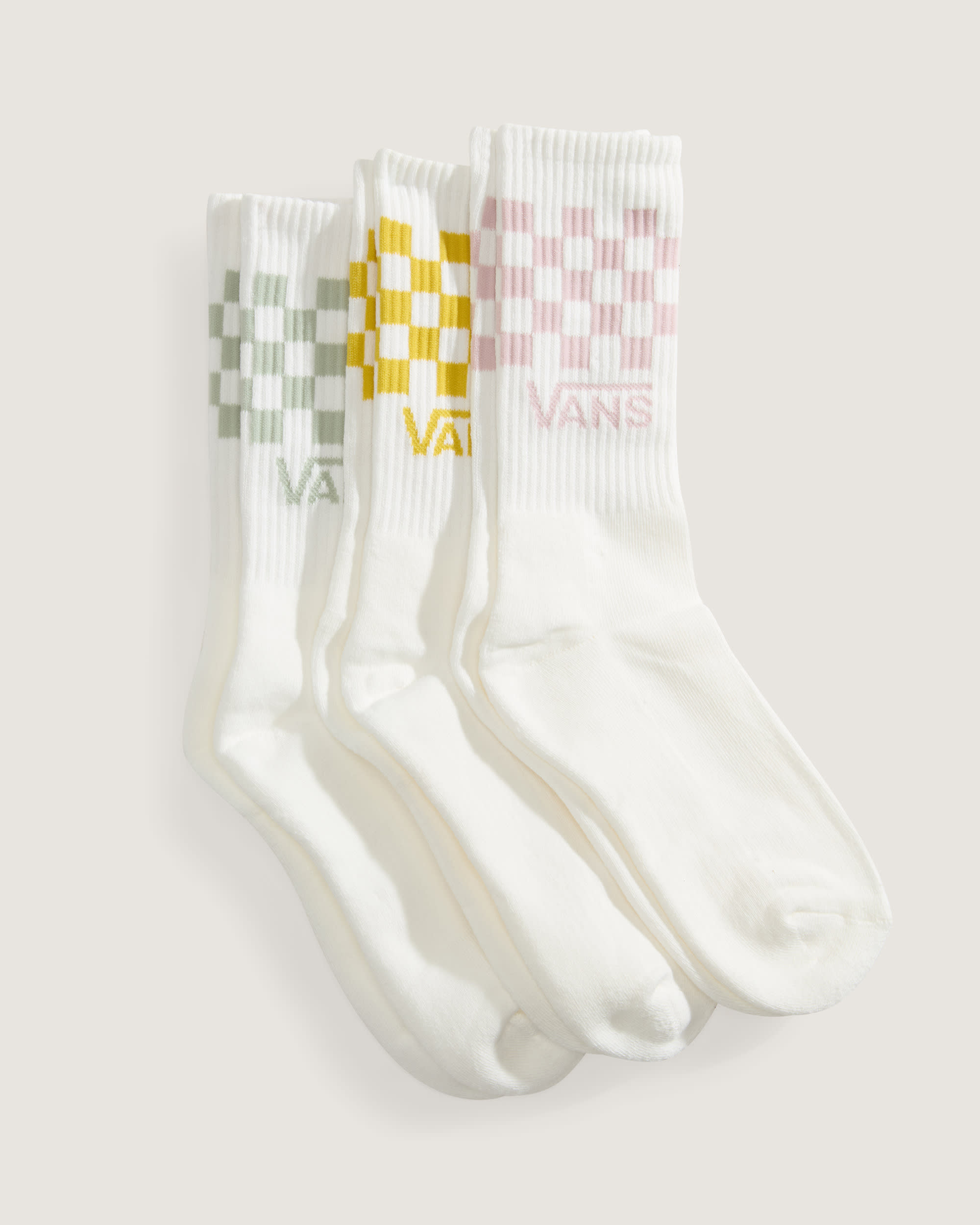 Classic Check Crew Sokken 3 paar VANS Wit ALT1