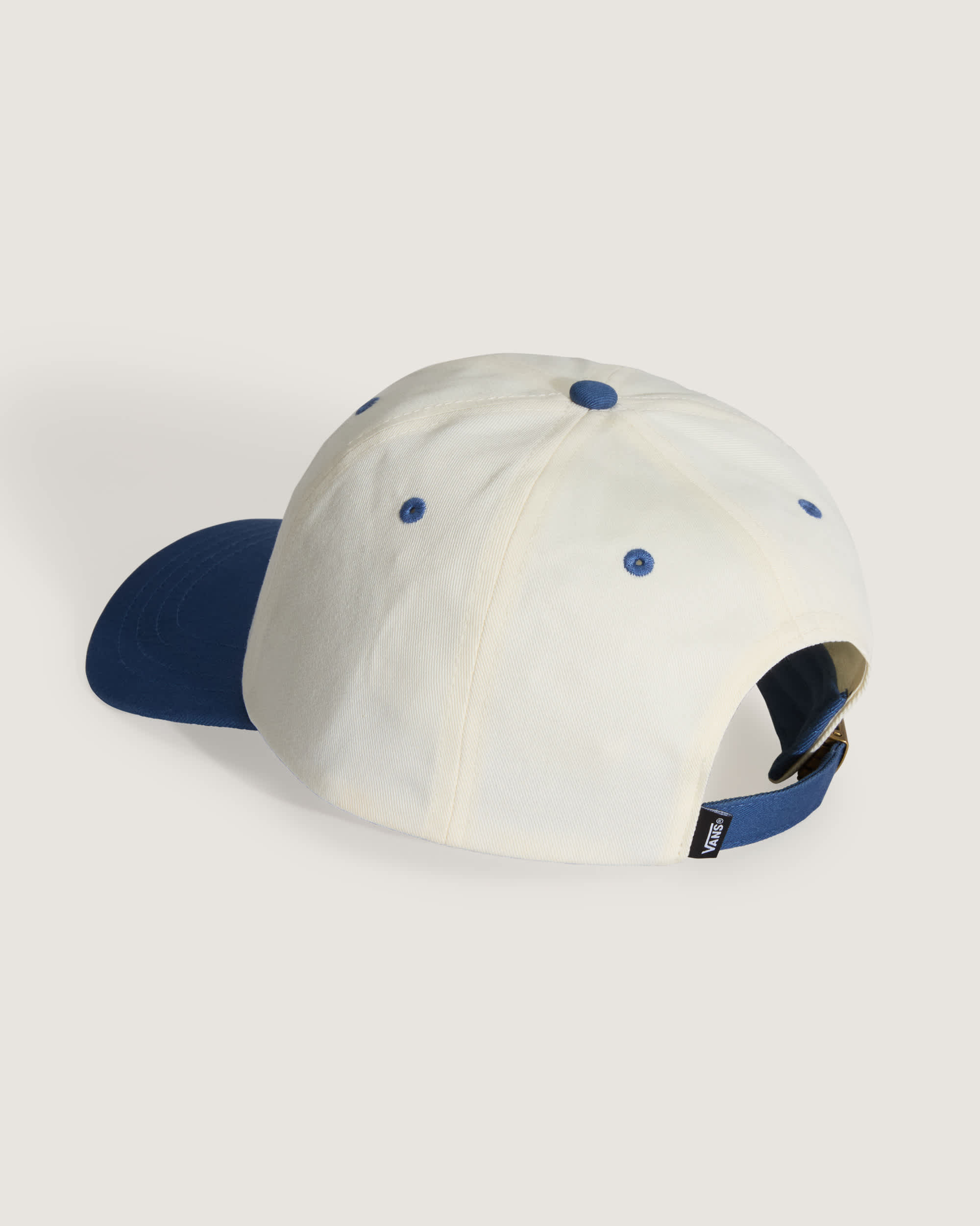 Lefty Script Curved Bill Jockey True Navy VANS Blanc ALT1