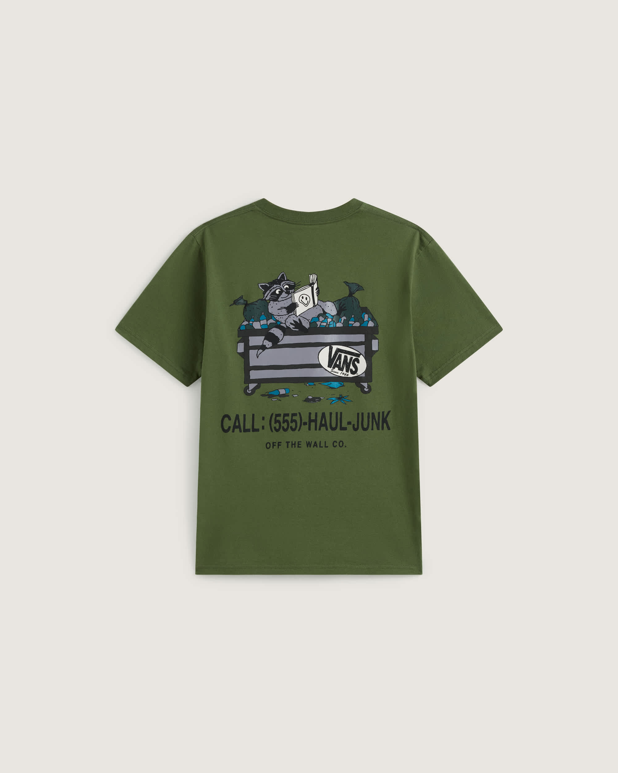 Maglietta Bambinoa Dumpster Raccoon 814 anni VANS Verde ALT1