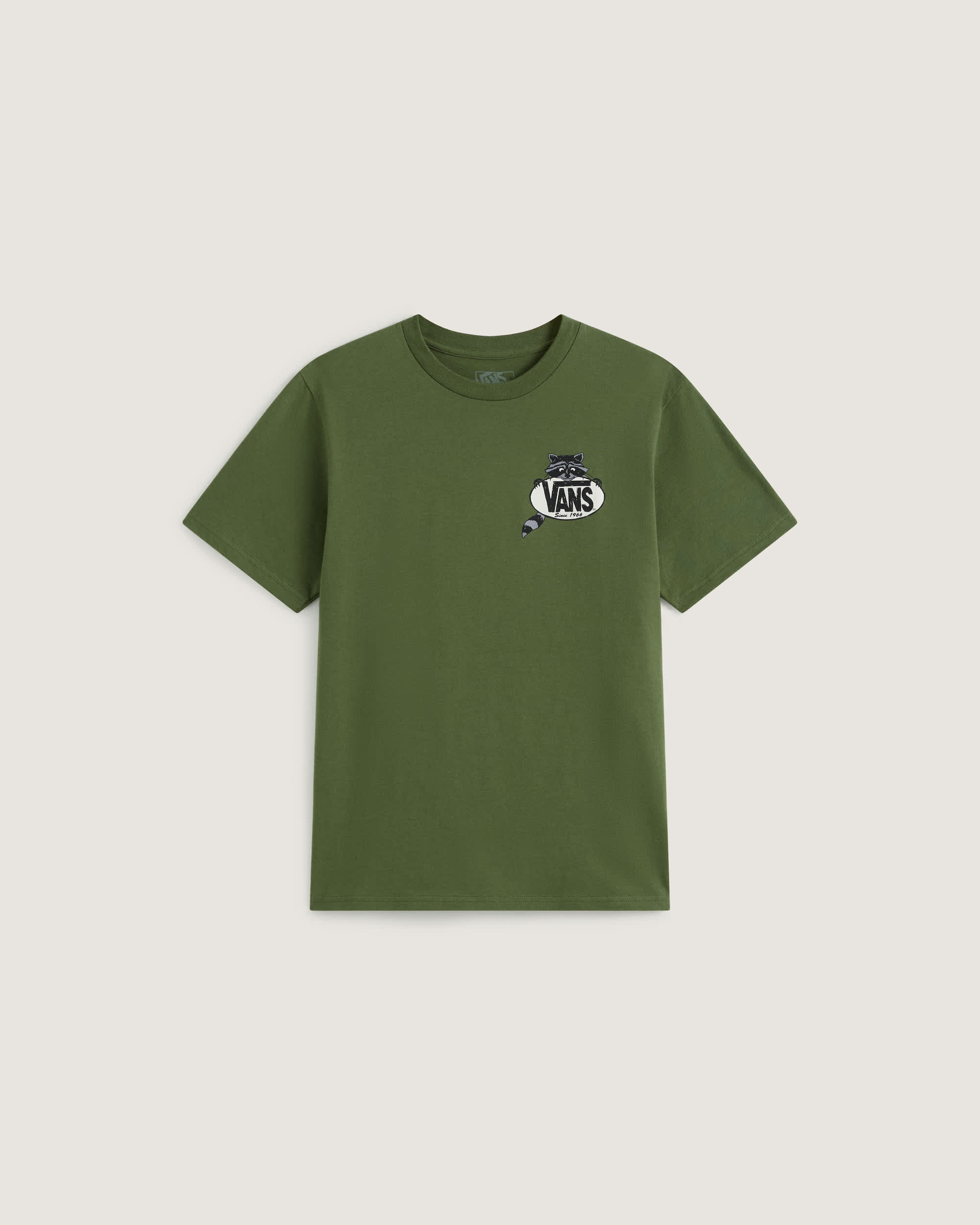 Kids Dumpster Raccoon TShirt 814 years VANS Green HERO