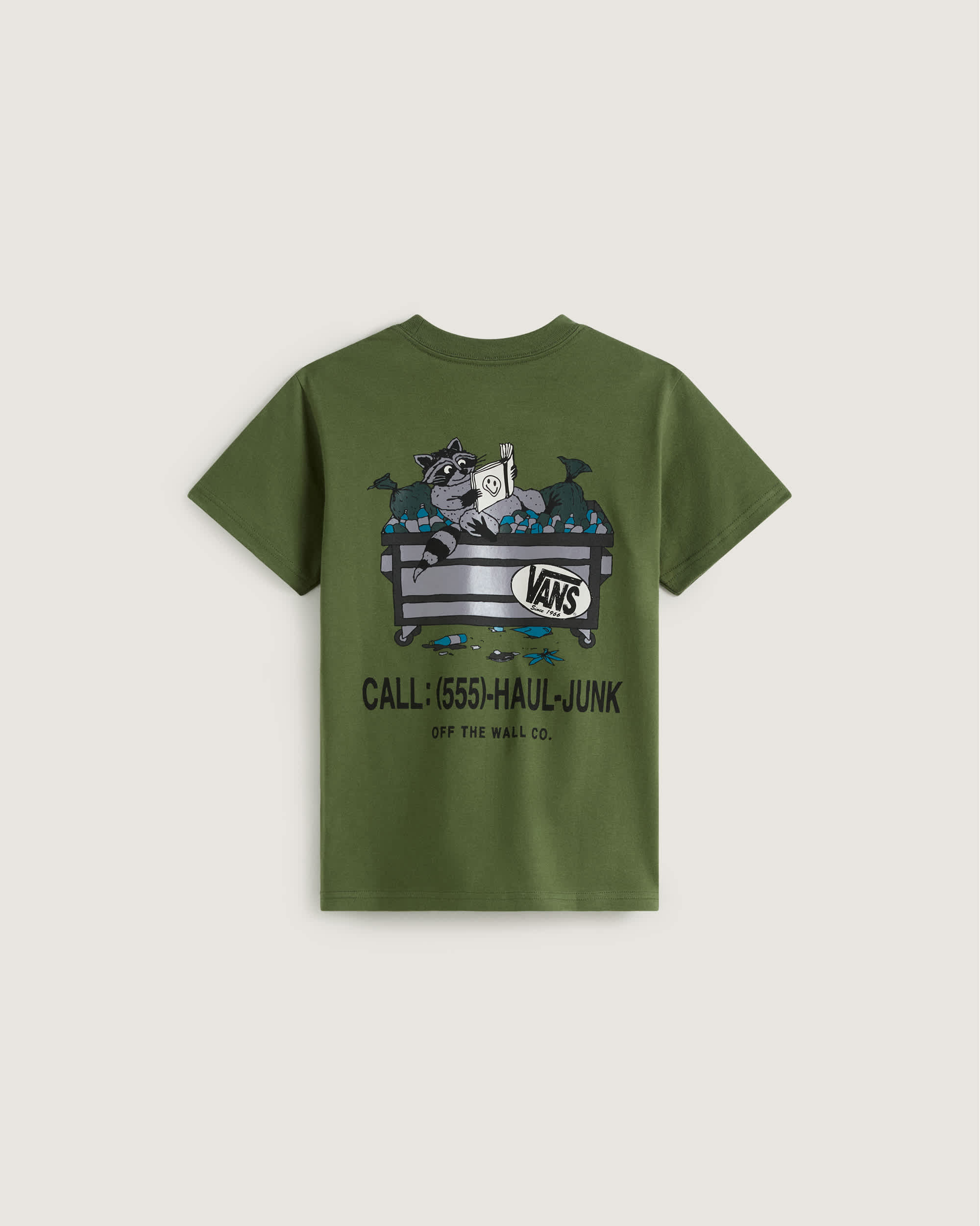 Dziecicy Tshirt Dumpster Raccoon 28 lat VANS Zielony ALT1