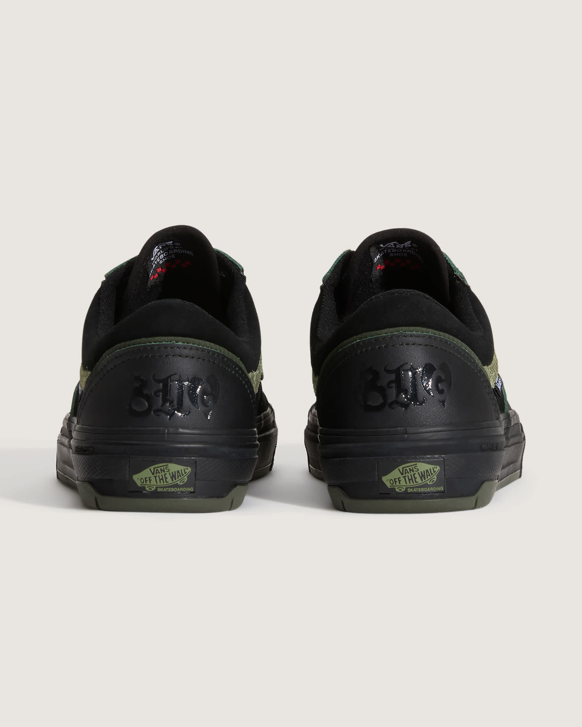 Skate Old Skool Wafflecup Shoes VANS BlackGreen ALT3