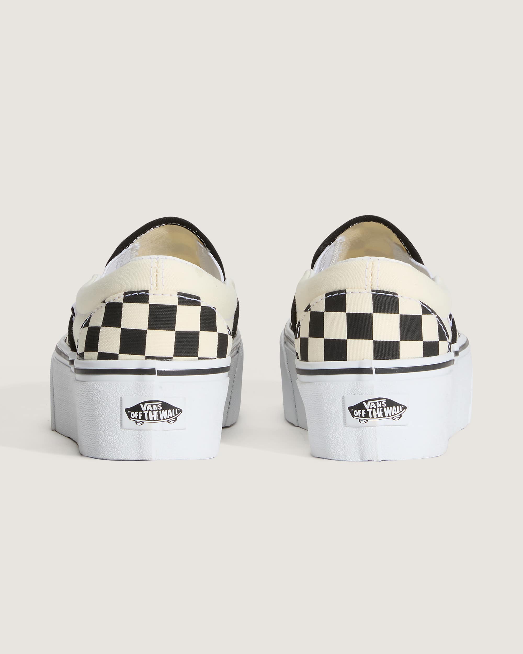 Classic SlipOn Platform Shoes VANS BlackWhite ALT3