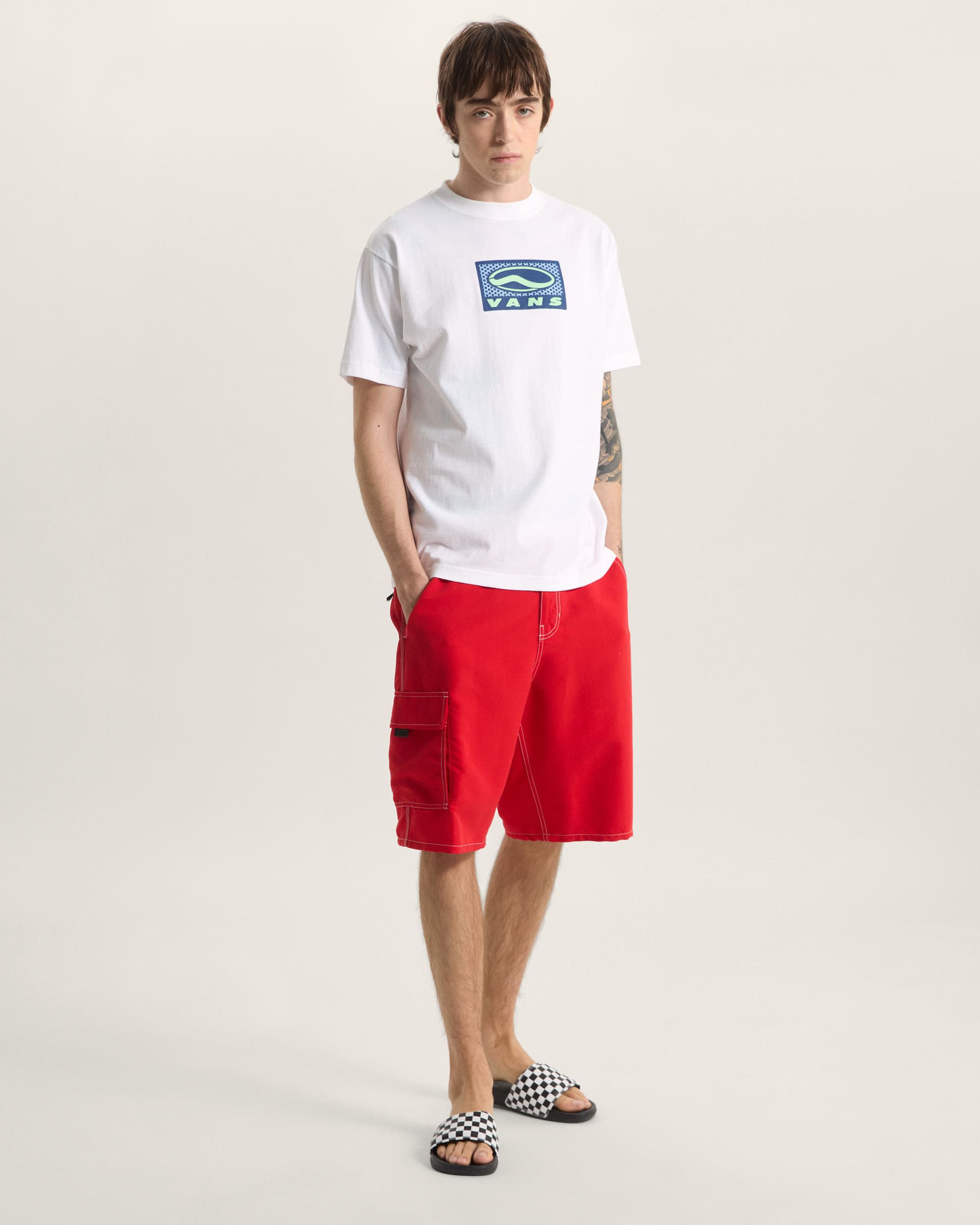 Voyage Long Cargo Boardshort VANS Rood ALT6