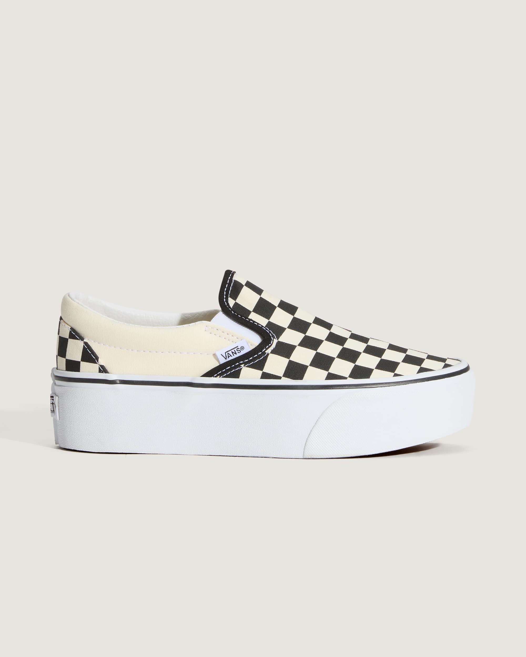 Classic SlipOn Platform Shoes VANS BlackWhite ALT5