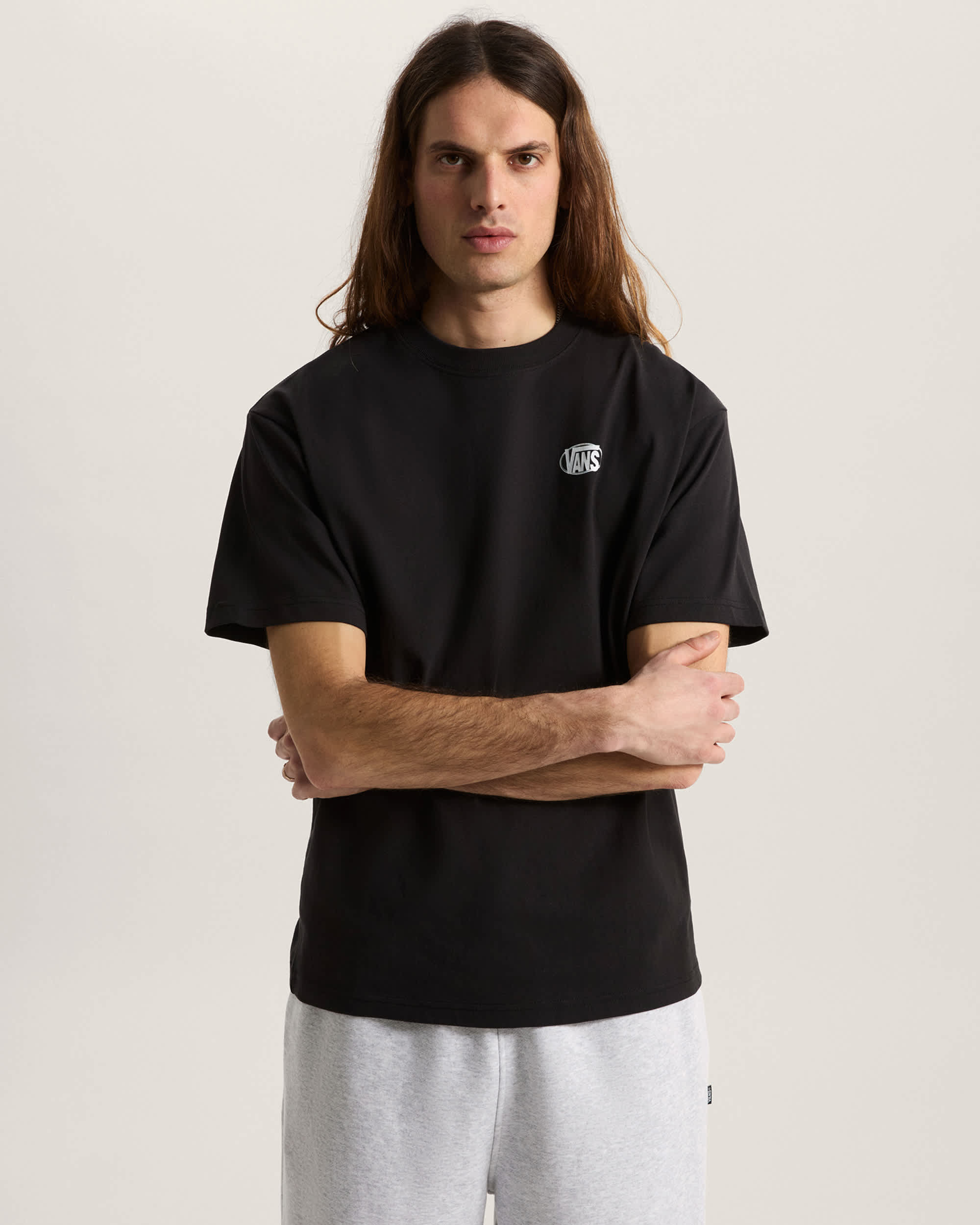 Oval Logo Loose SS Tee Black VANS Schwarz ALT2