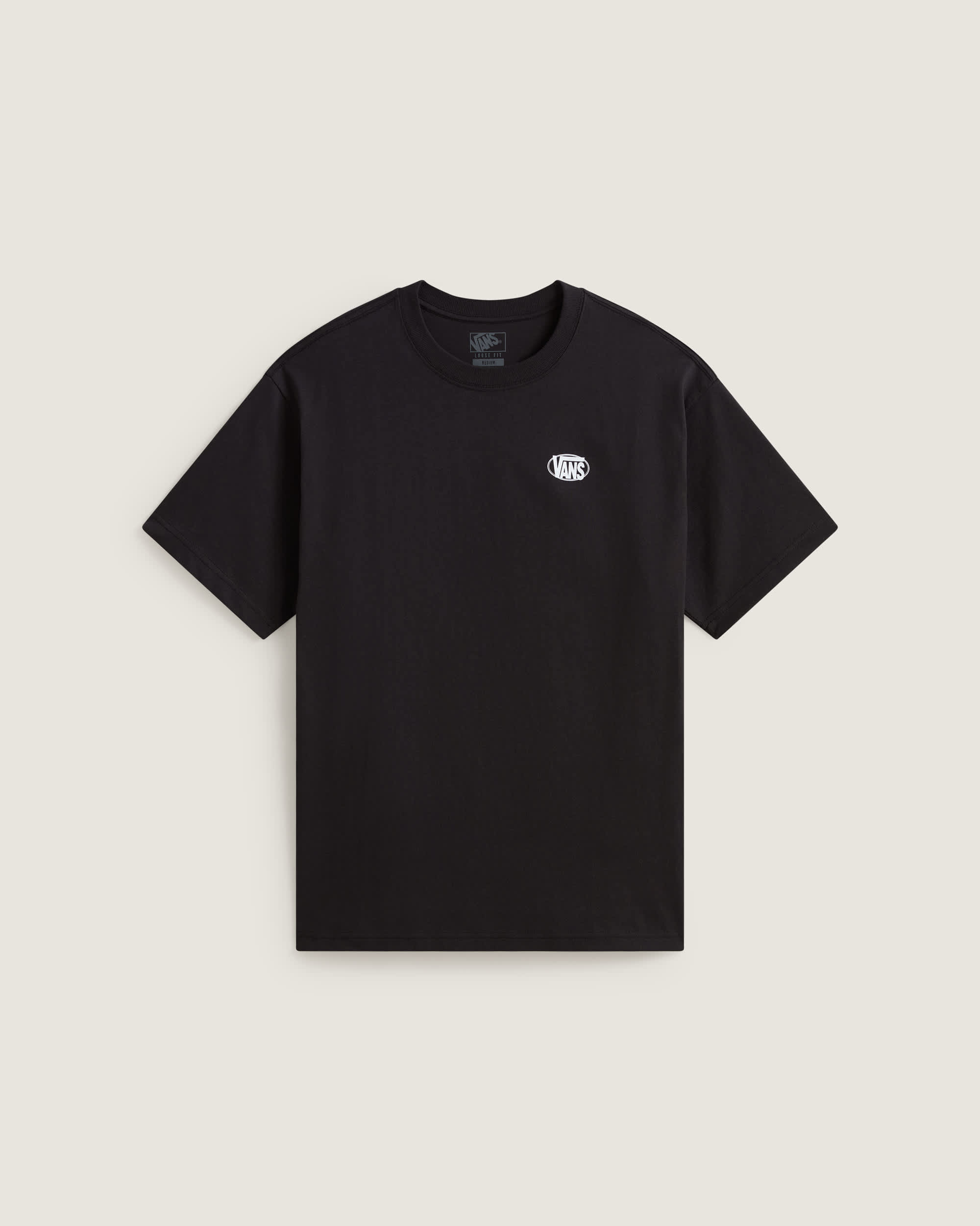 Oval Logo Loose SS Tee Black VANS Schwarz HERO
