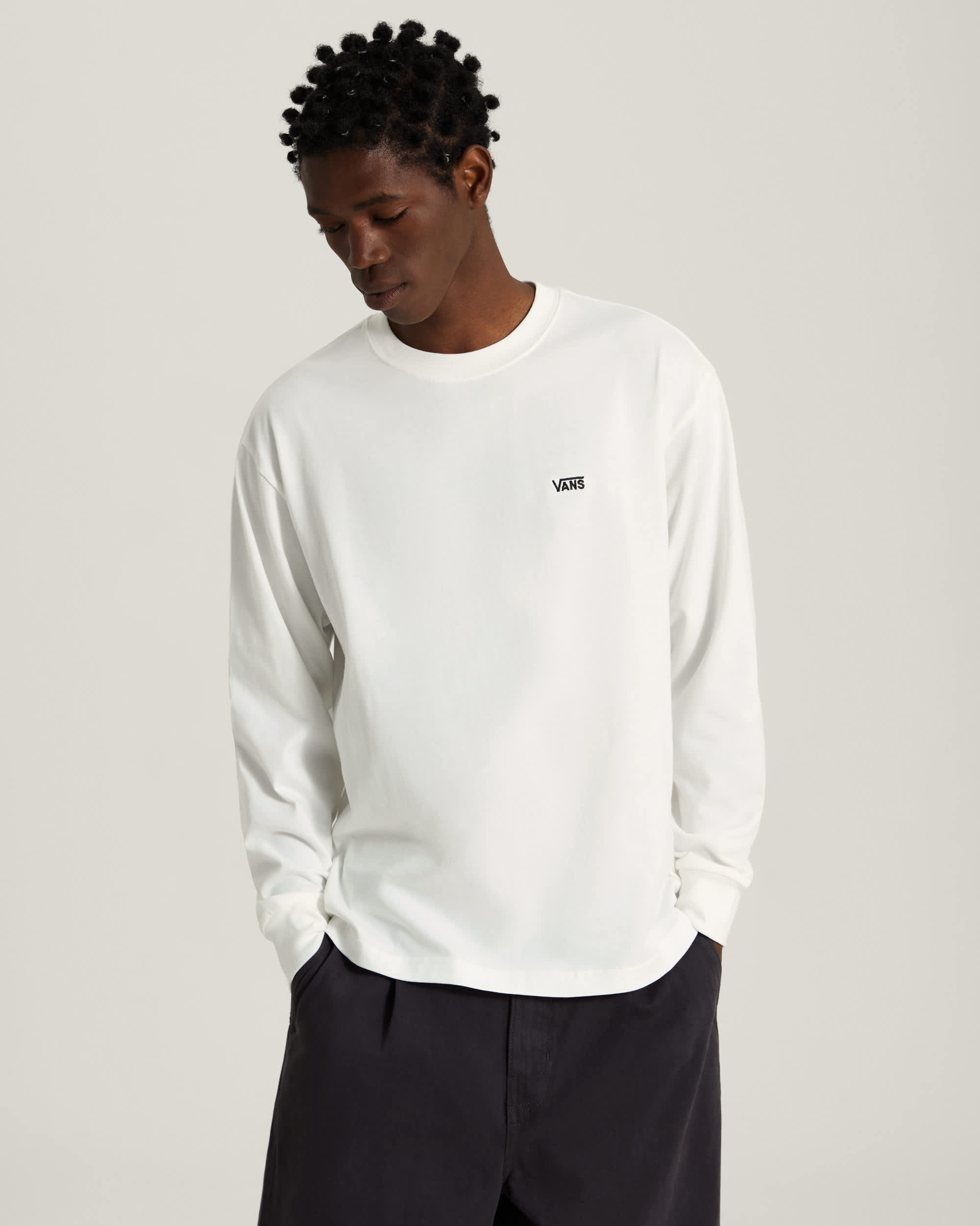 Lockeres LangarmTShirt mit Logo auf der linken Brust II VANS Wei ALT2
