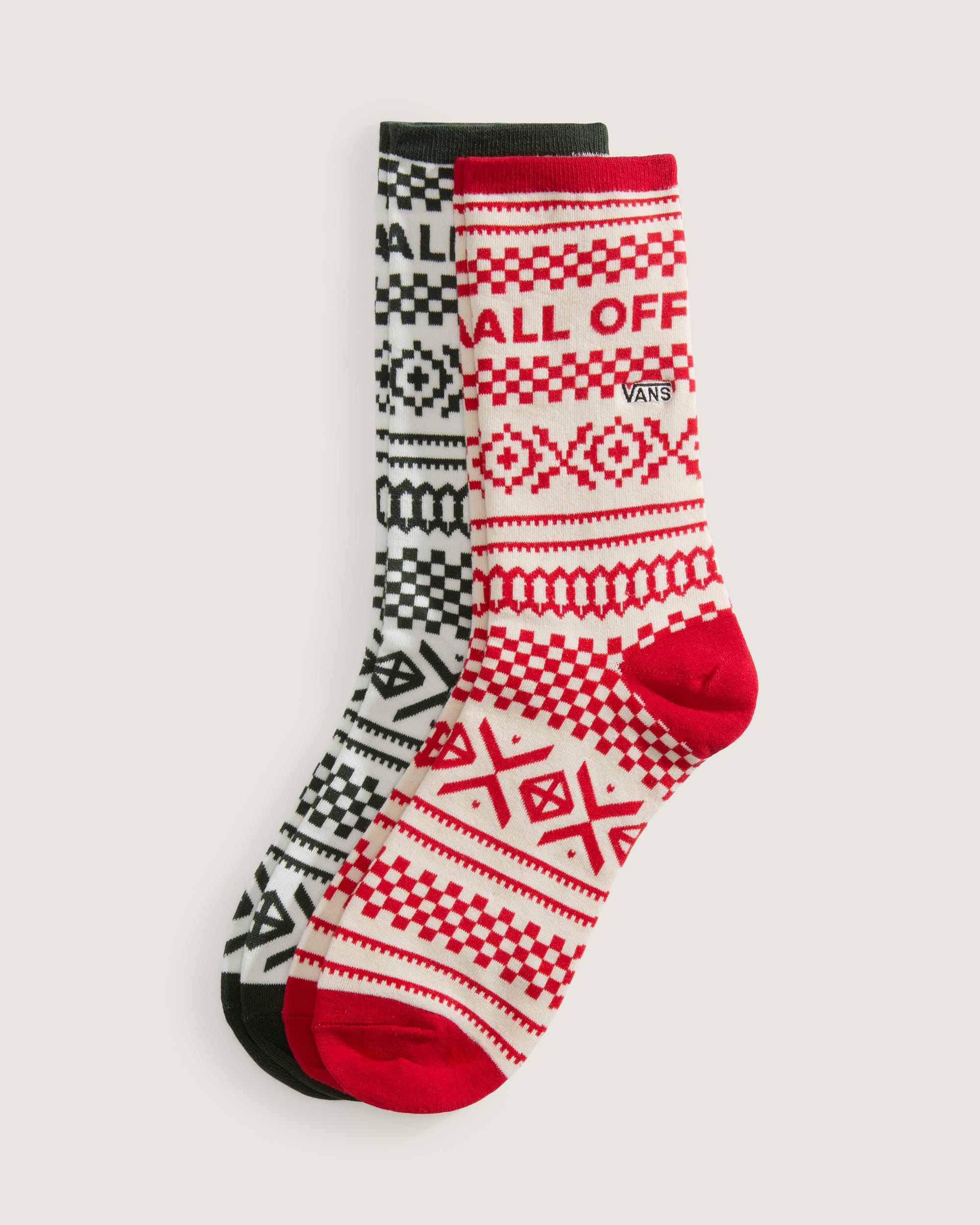 Ticker Crew Socks 2 Pairs VANS Red HERO