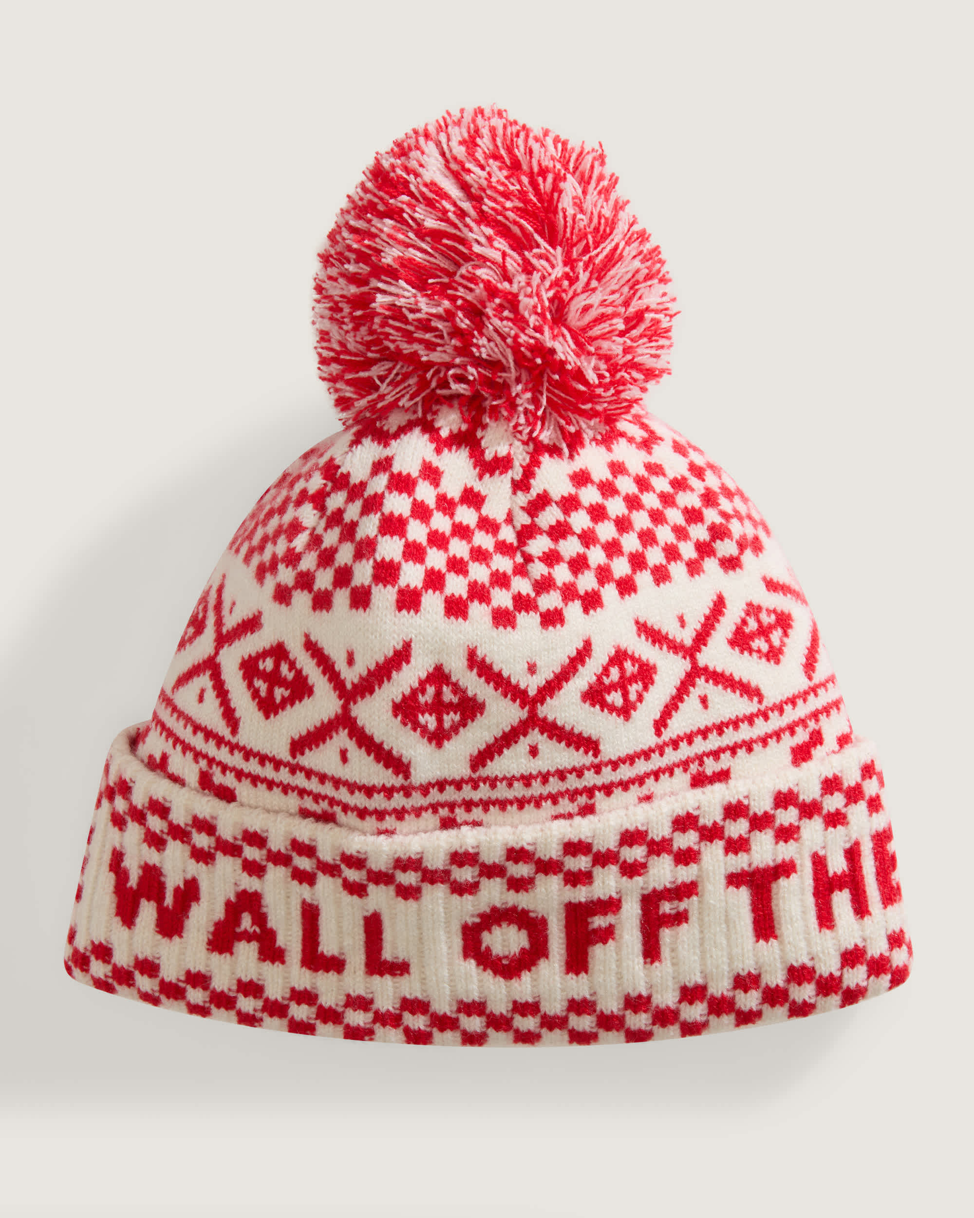Ginger Fair Isle Pom Beanie VANS Red ALT1
