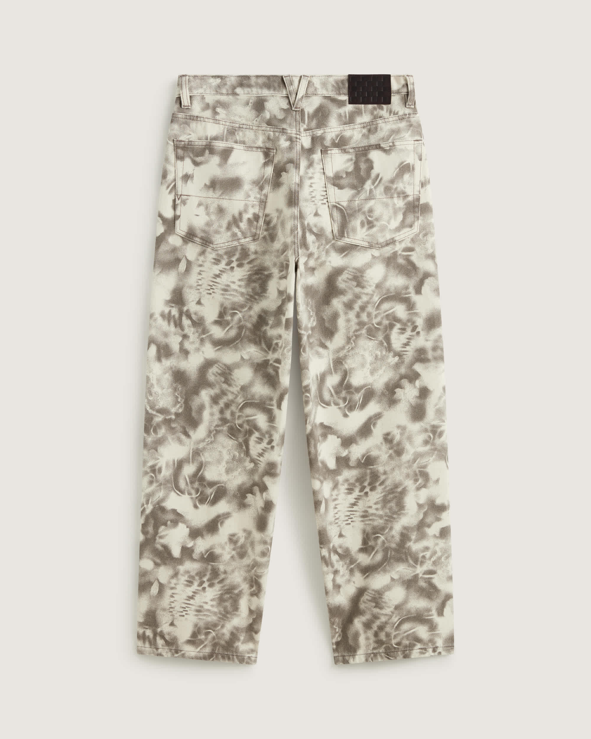Pantaloni baggy in denim stampato Check5 VANS Bianco ALT1