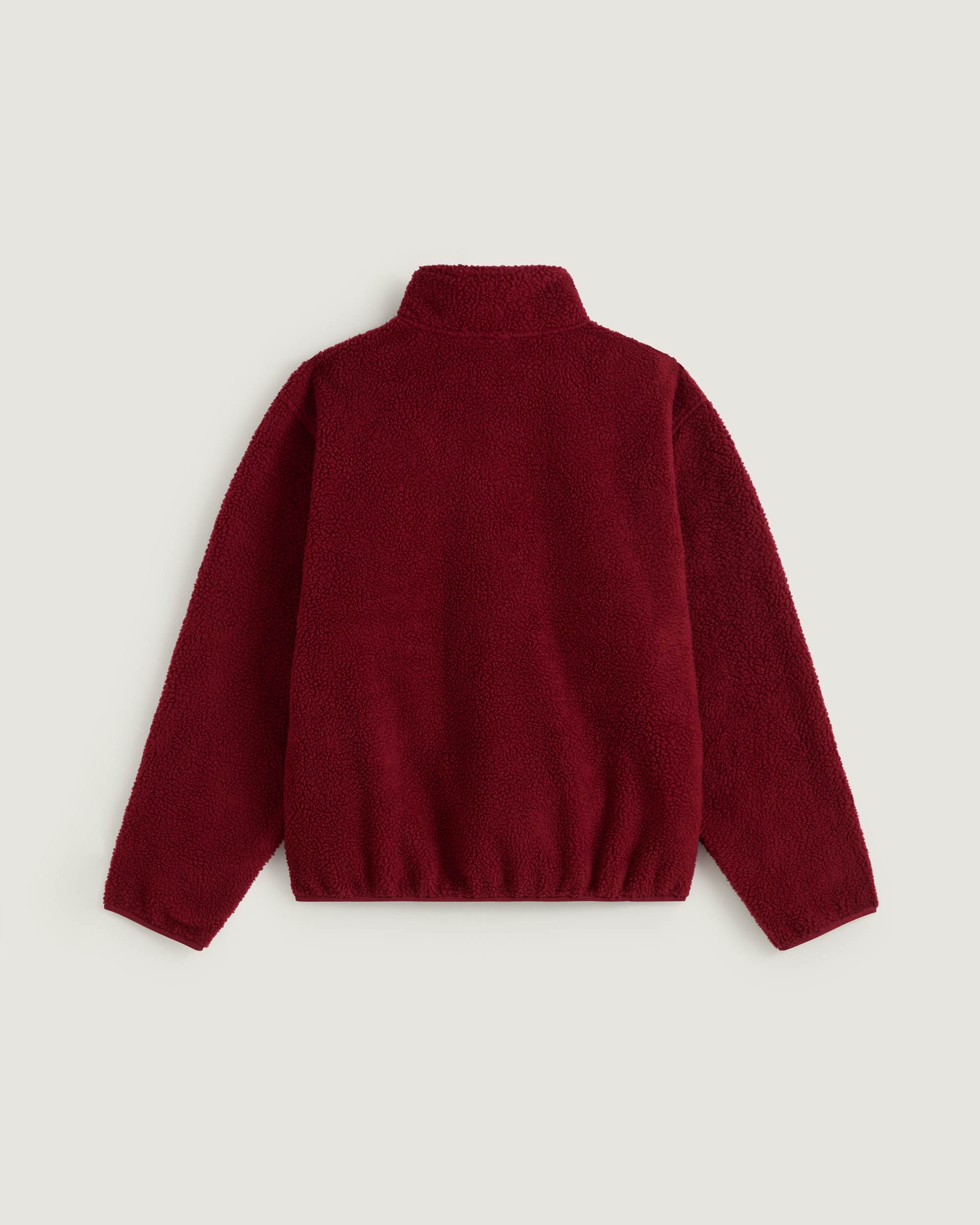Felpa in pile a pelo lungo con mezza zip VANS Bordeaux ALT1