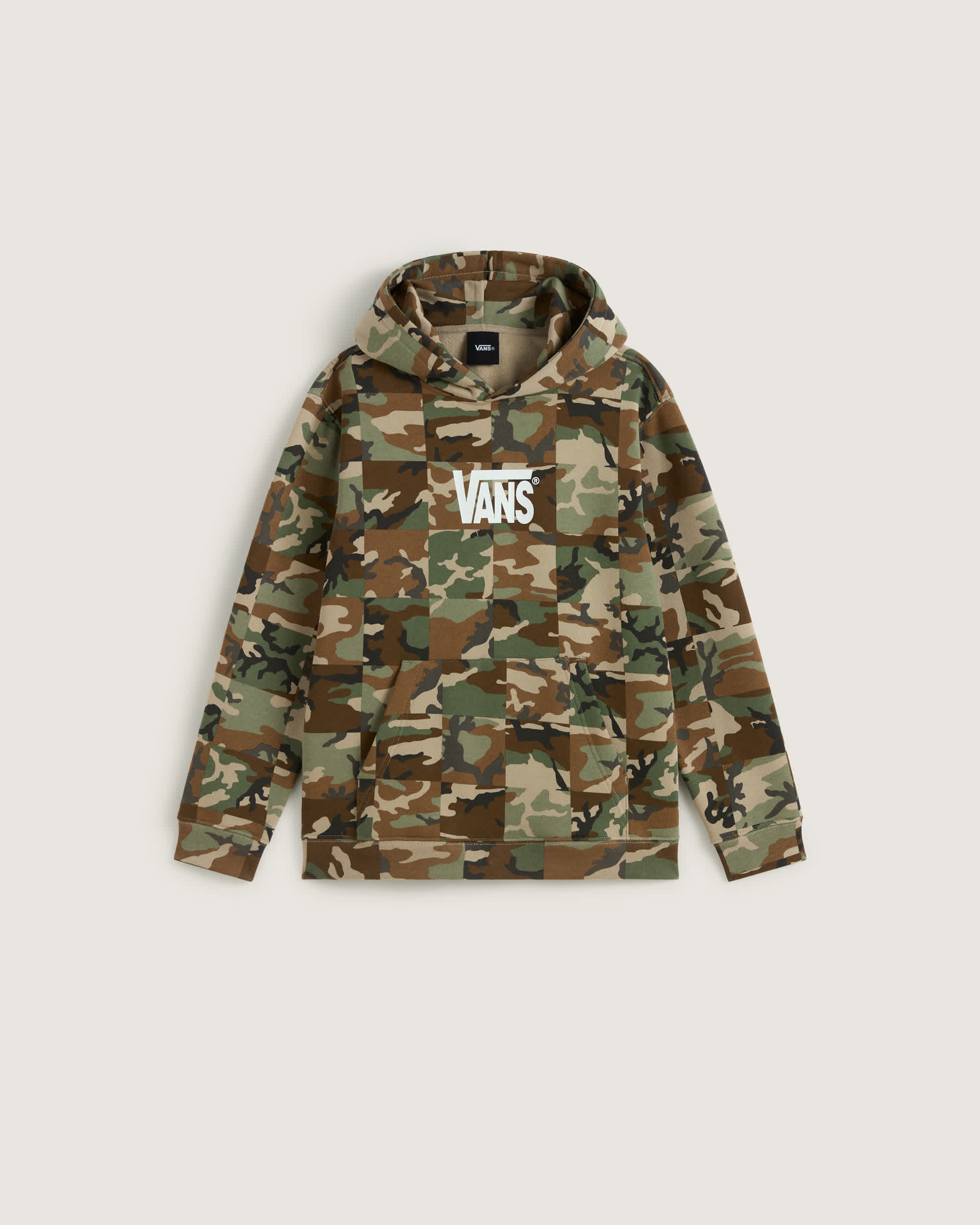 Kids Checker Camo Pullover Hoodie 814 years VANS Brown HERO