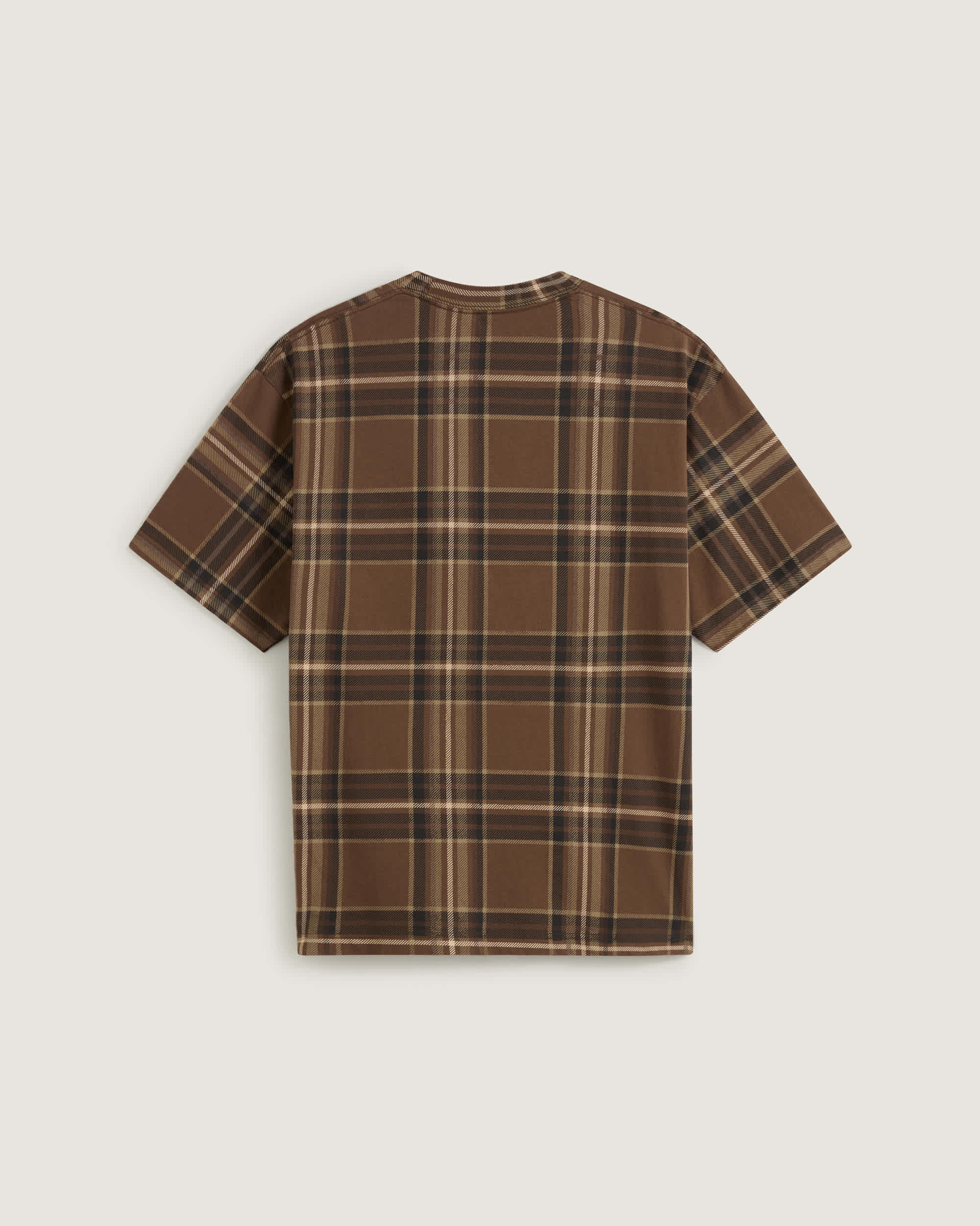 Tshirt Printed Plaid VANS Marron ALT1