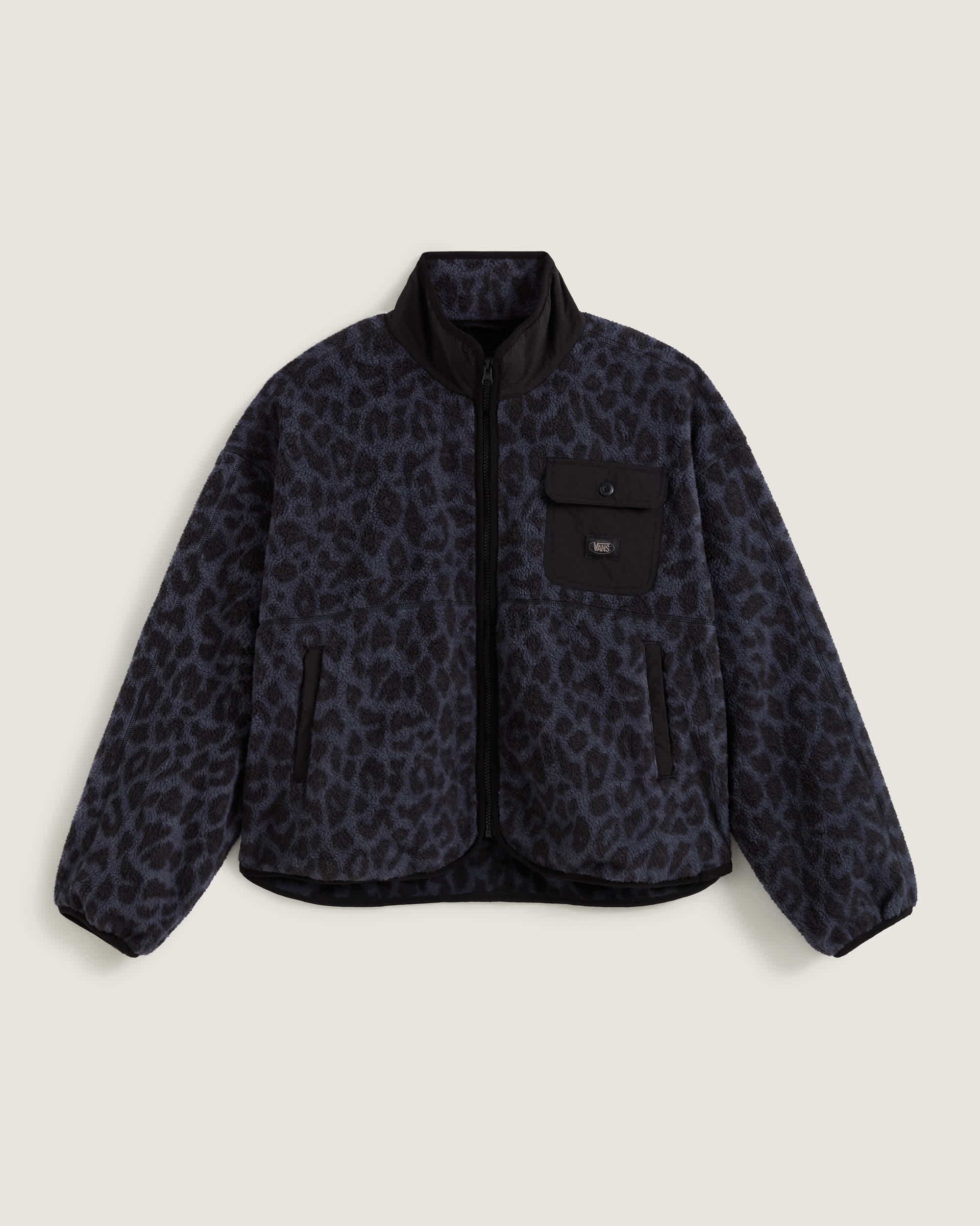 Jacke mit Print aus hochflorigem Fleece VANS Blau HERO