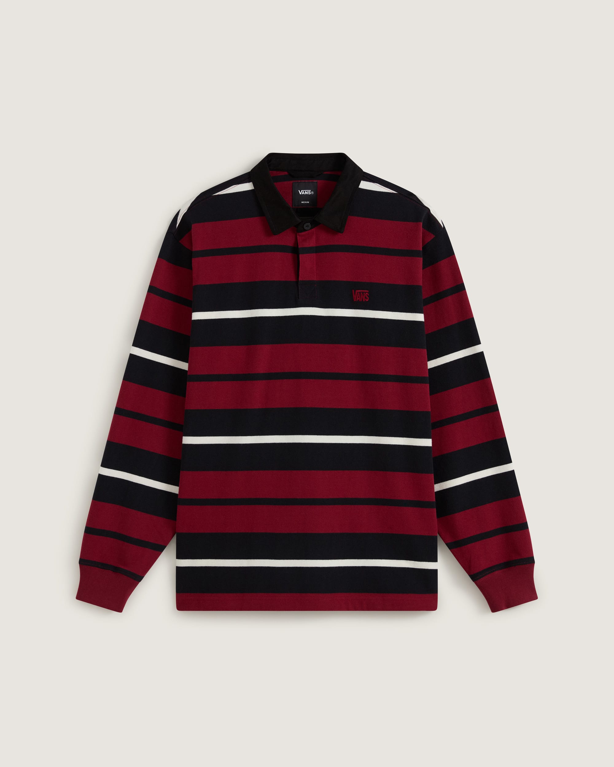 Fly High Long Sleeve Rugby Shirt VANS Burgundy HERO