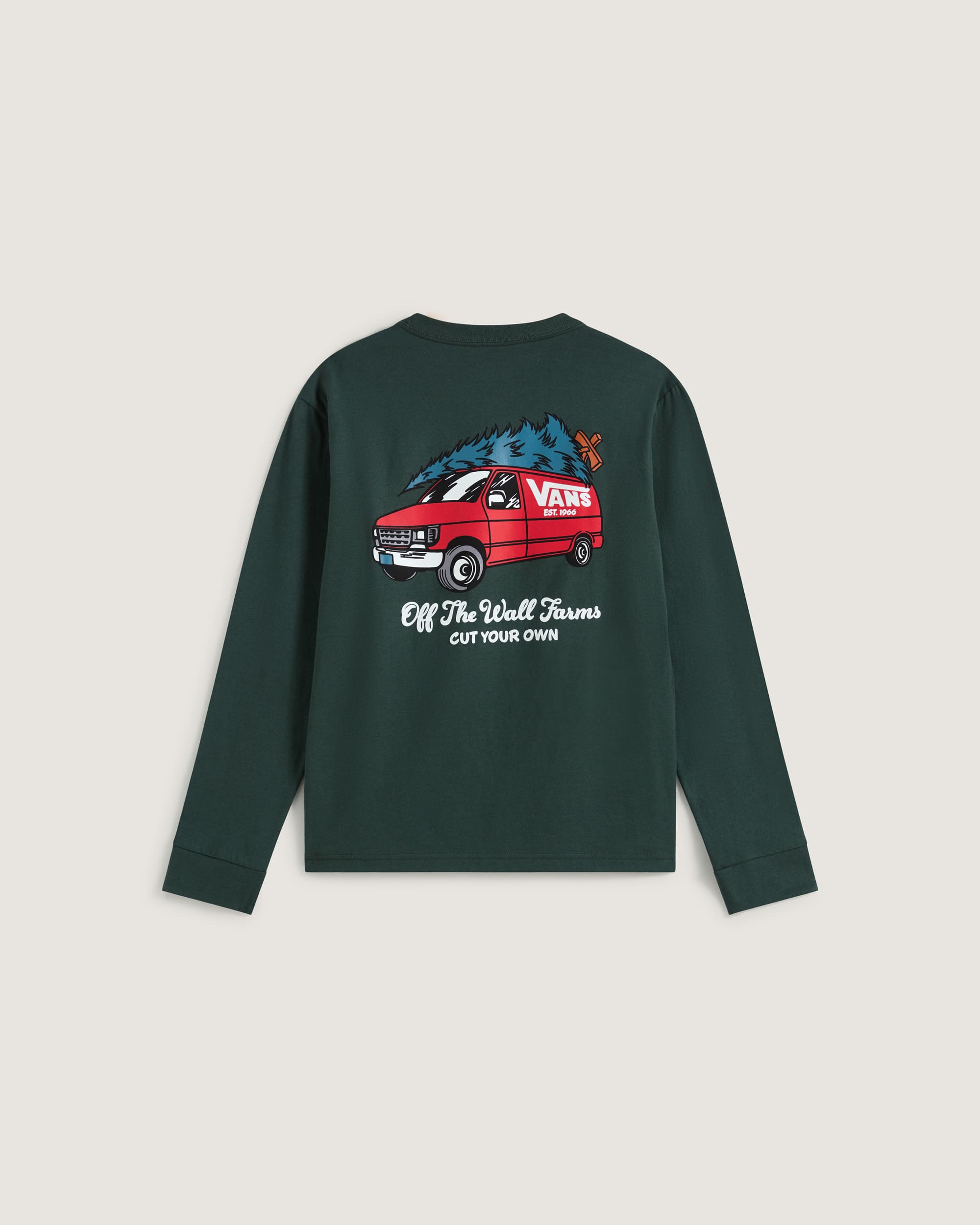 Kids Cut Your Own Ls TShirt 814 years VANS Green ALT1