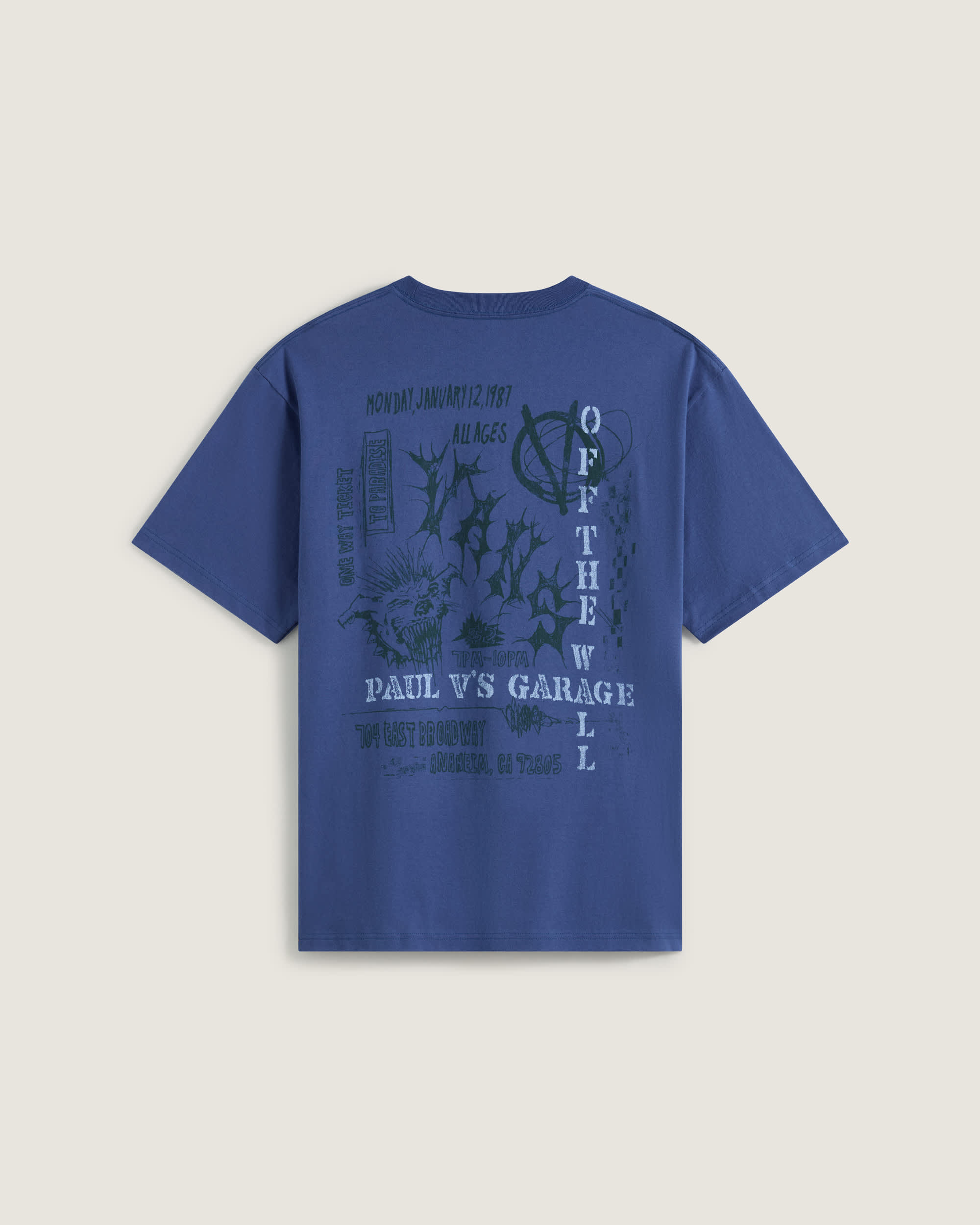 Tshirt Paul VS Garage VANS Bleu ALT1