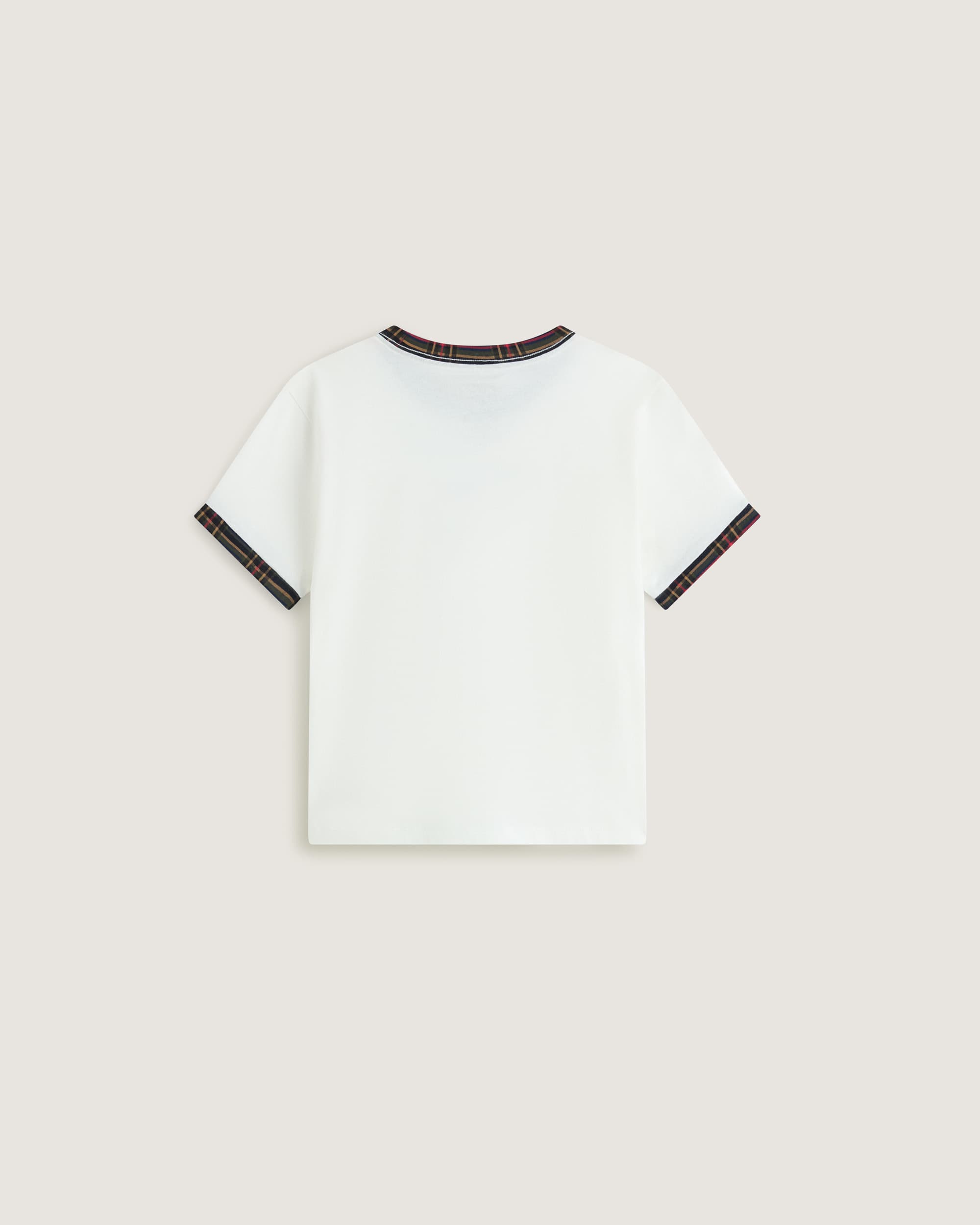 Camiseta Salton Plaid Ringer de manga corta VANS Blanco ALT1