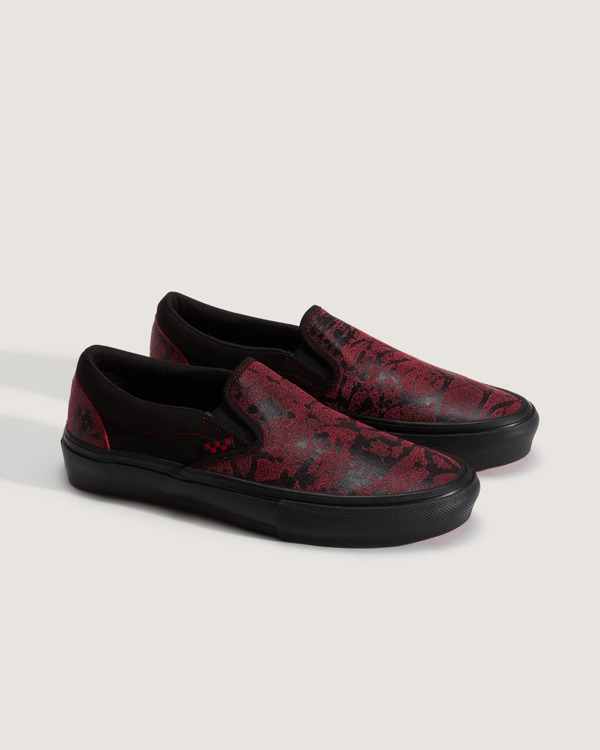 Skate SlipOn Schuhe VANS Rot ALT1