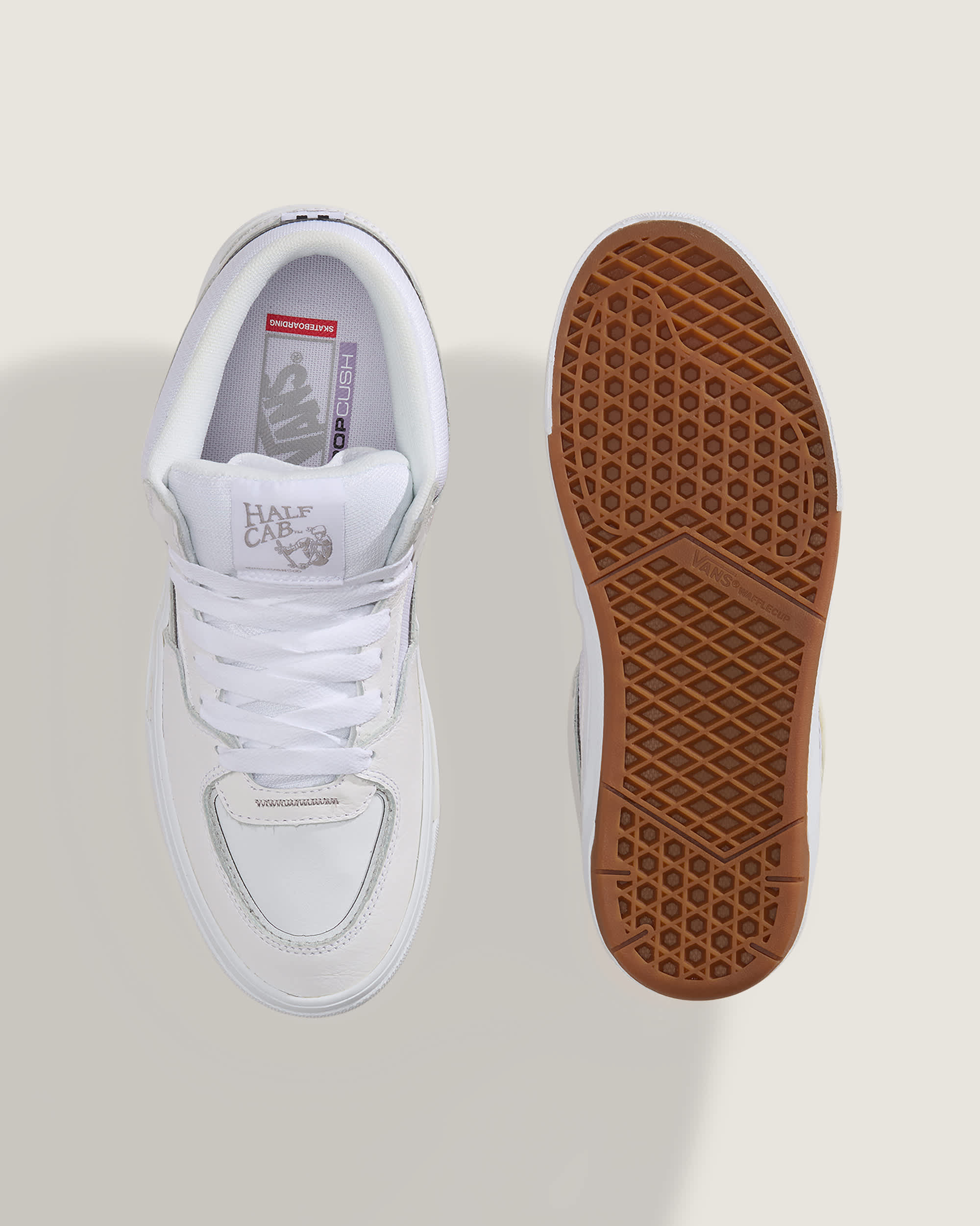 Chaussures Skate Half Cab Wafflecup VANS Blanc ALT2