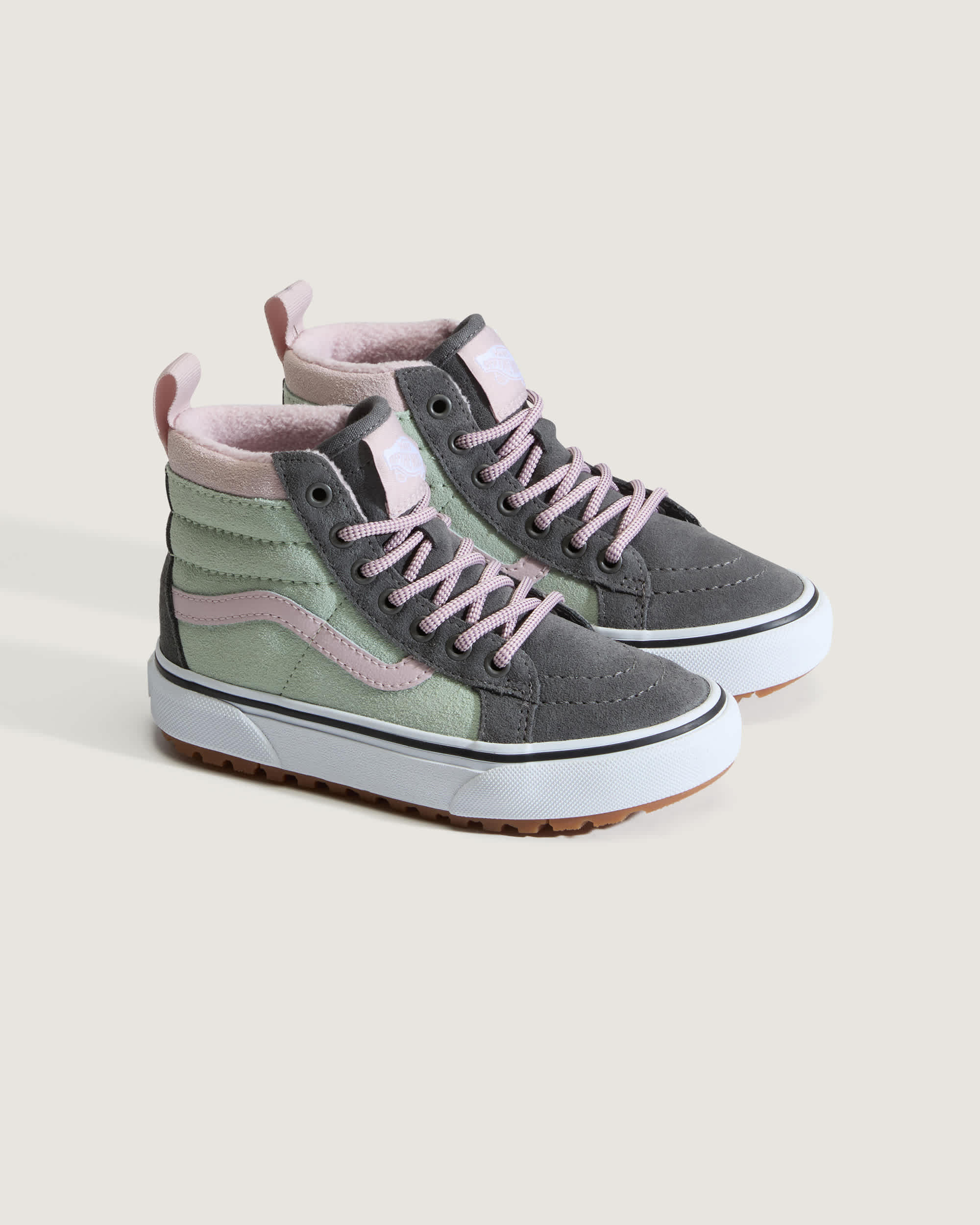 Kids Sk8Hi Insulated Shoes 48 years VANS GreenGreyPink ALT1