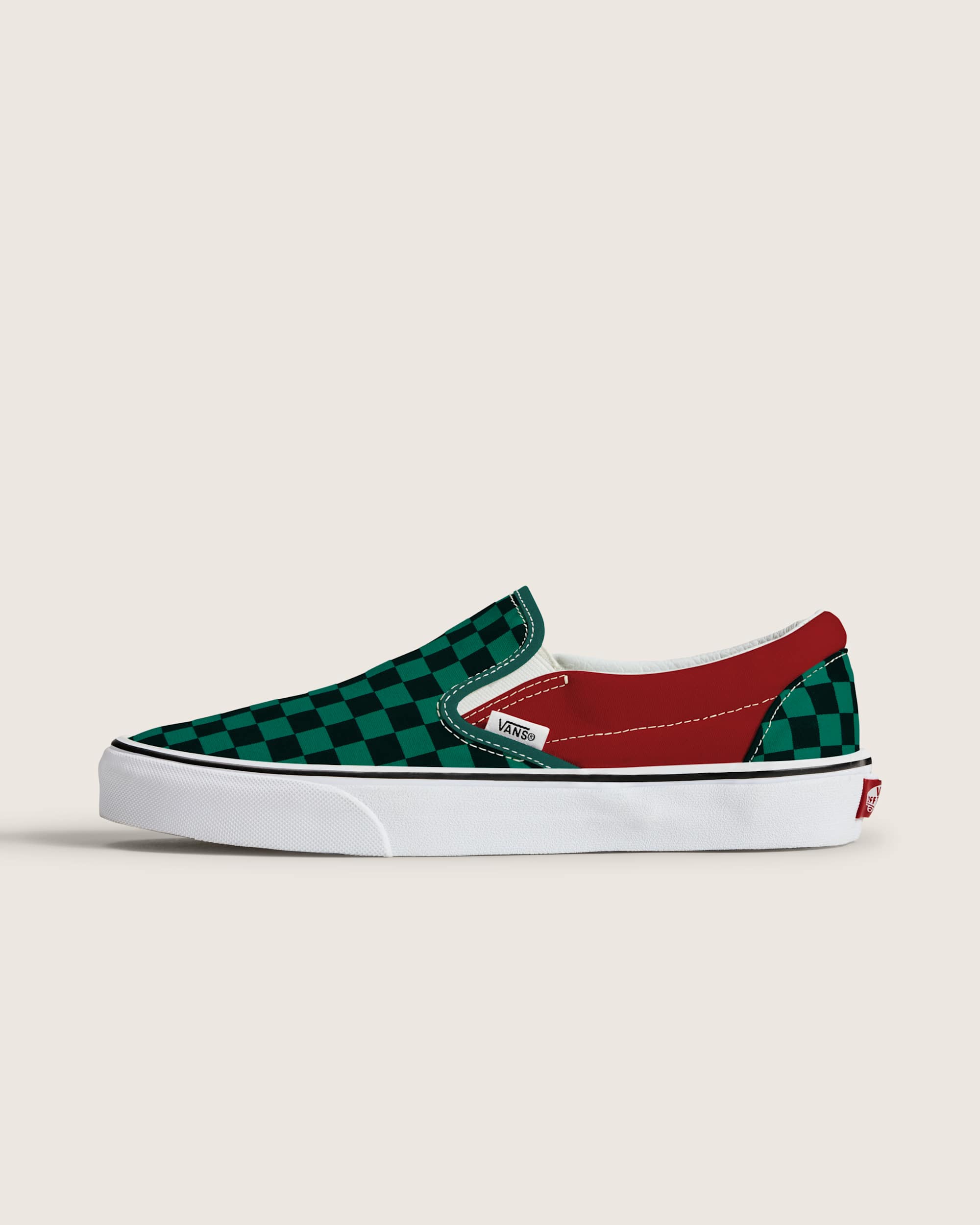 Chaussures Classic SlipOn VANS VertRouge HERO