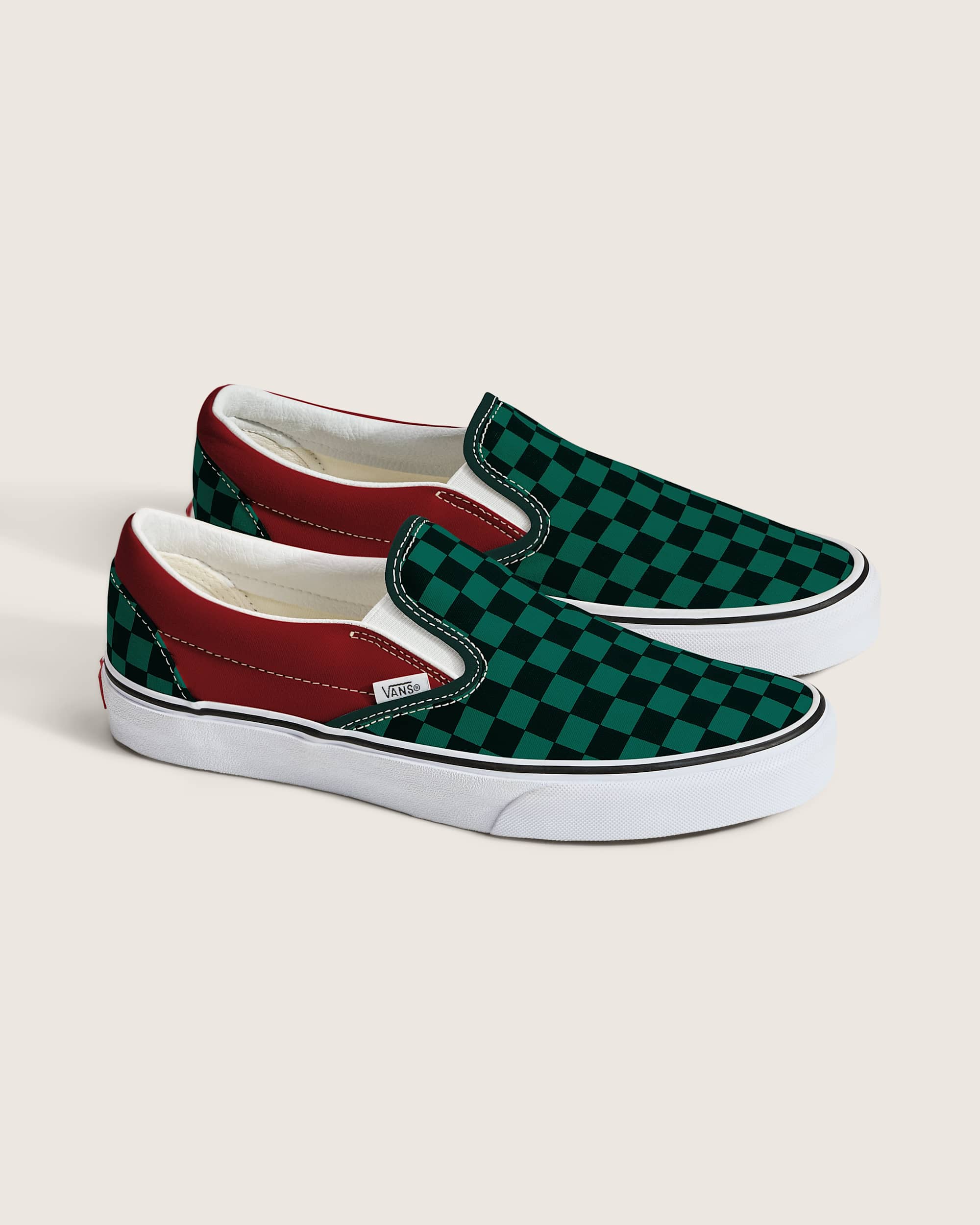 Chaussures Classic SlipOn VANS VertRouge ALT1