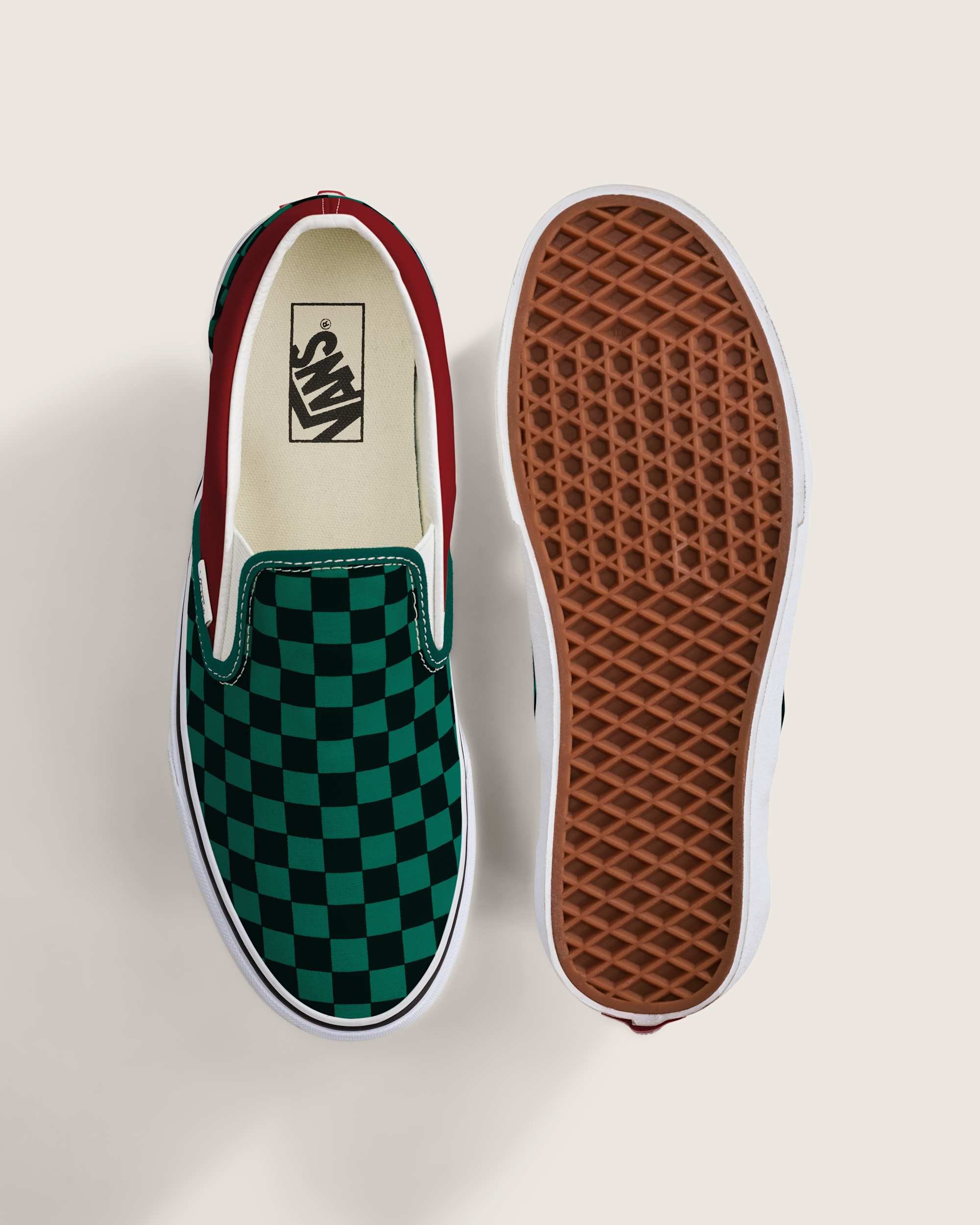 Chaussures Classic SlipOn VANS VertRouge ALT2