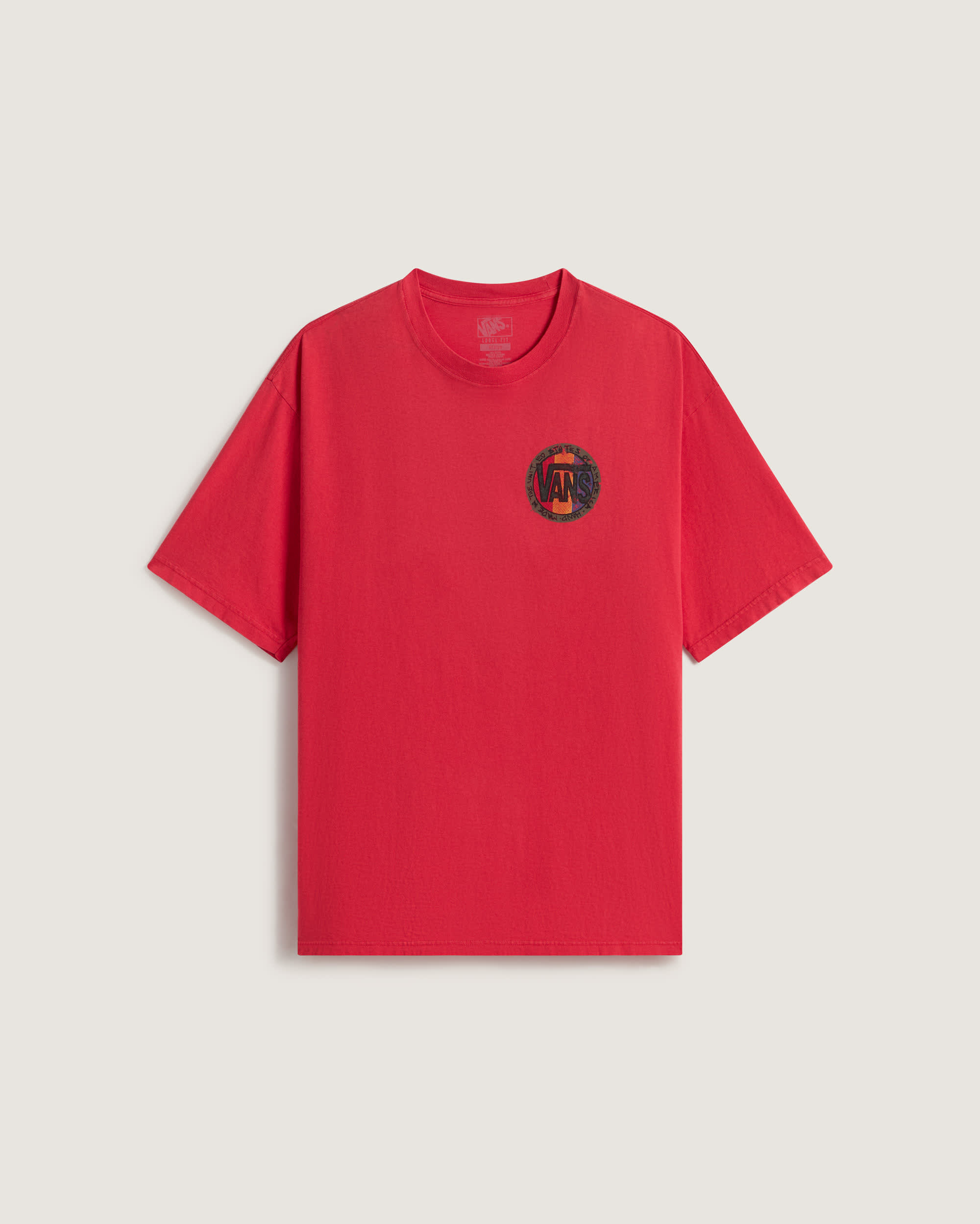 Blotched Circle SS Tee RACING RED VANS Red HERO