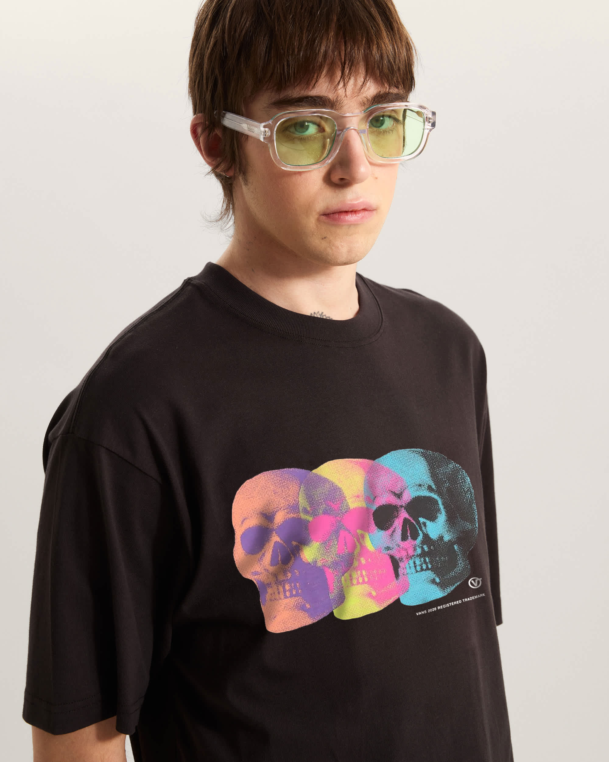 Bone Head Loose T-Shirt in Black| Vans DK