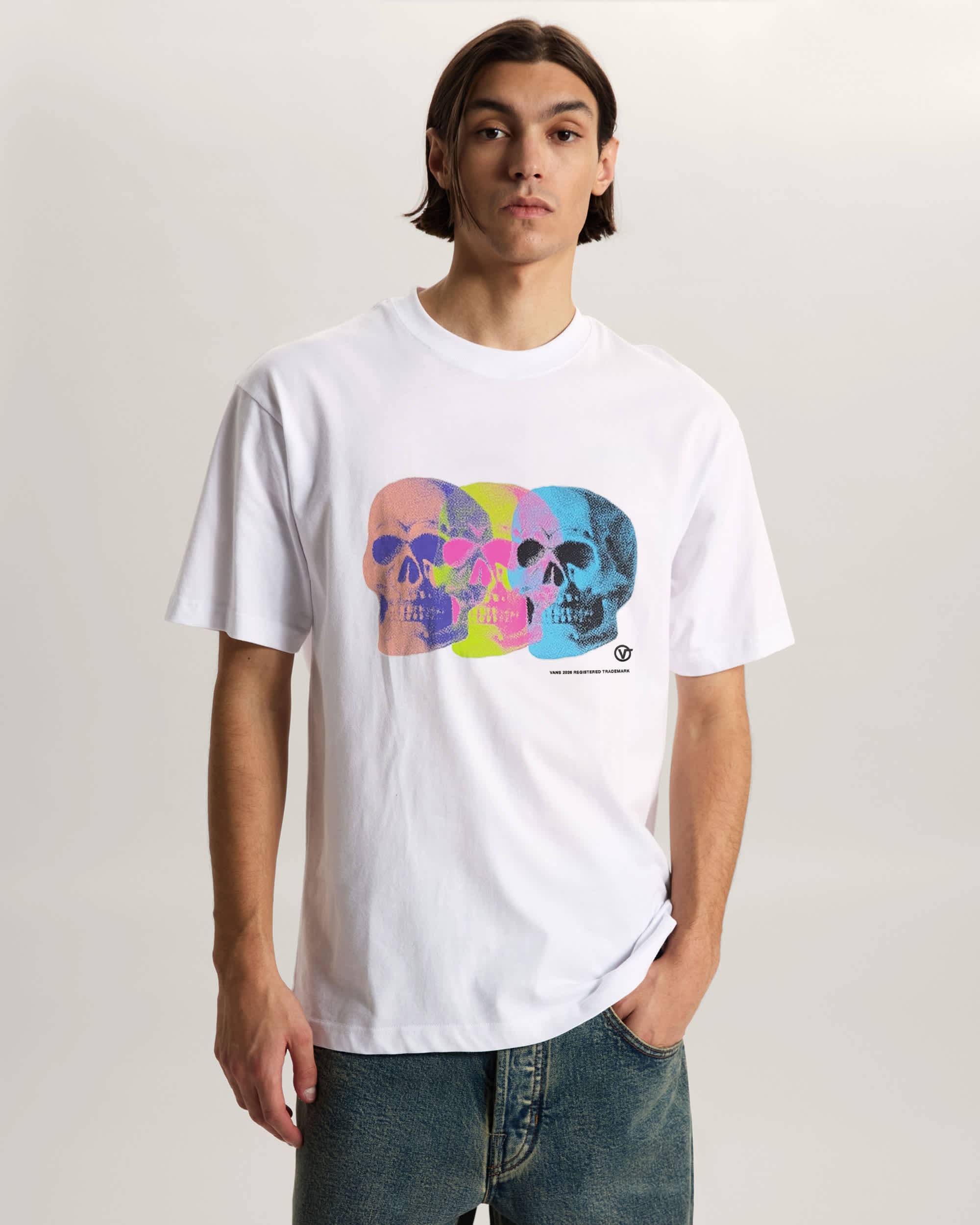 Tshirt Bone Head Loose VANS Blanc ALT2