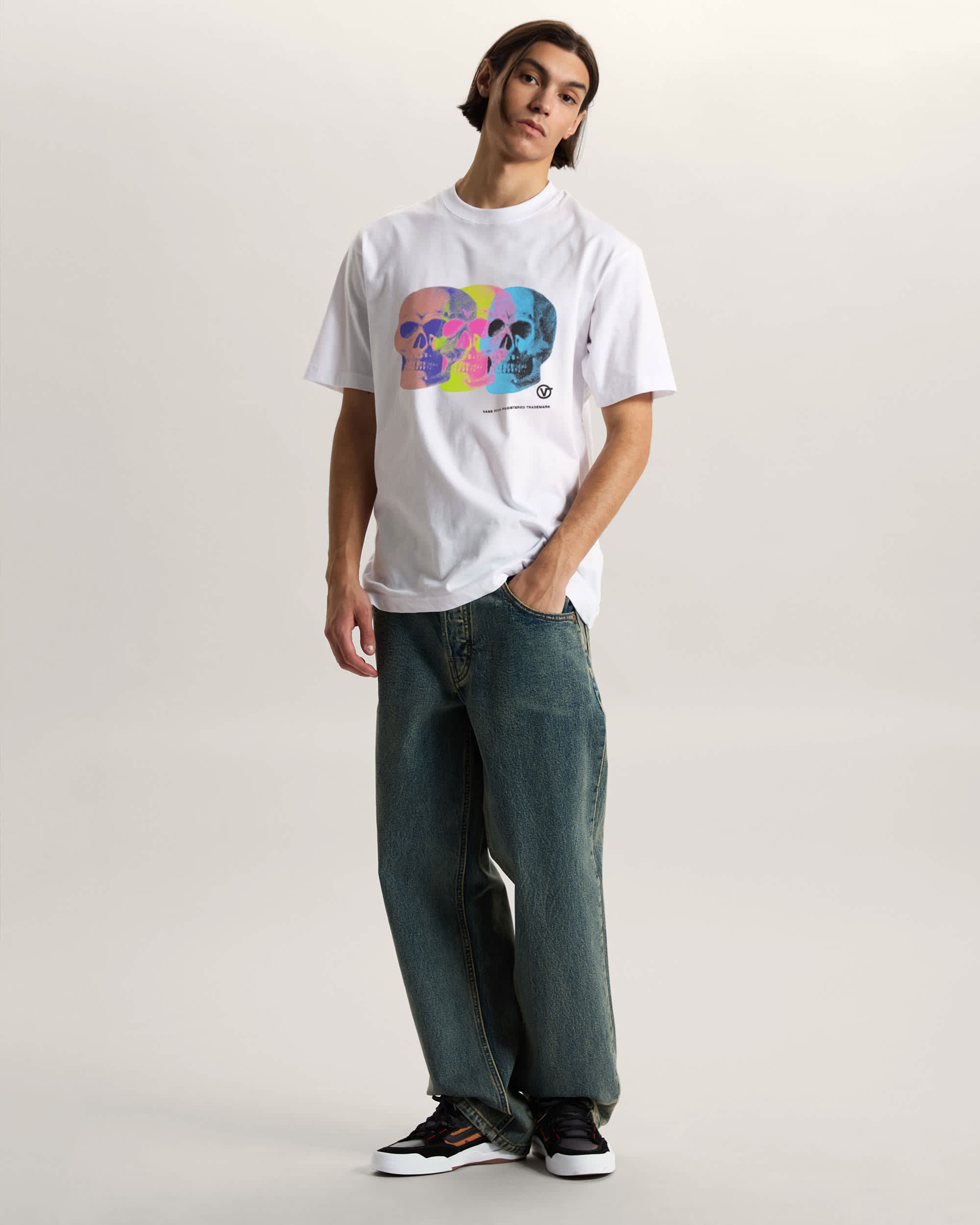 Tshirt Bone Head Loose VANS Blanc ALT4