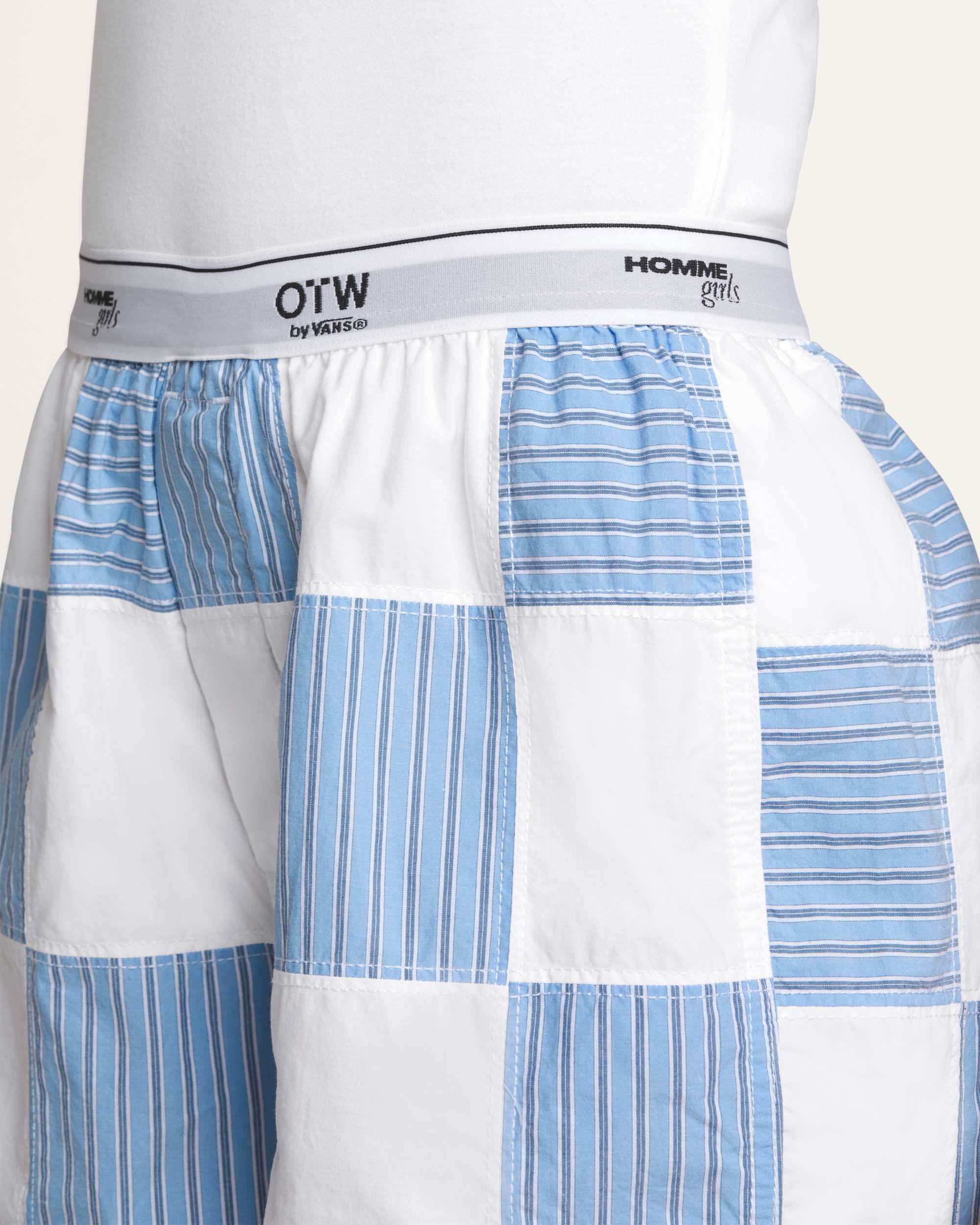 OTW Homme Girls Patchwork Boxer Short Azurine VANS Blue ALT5