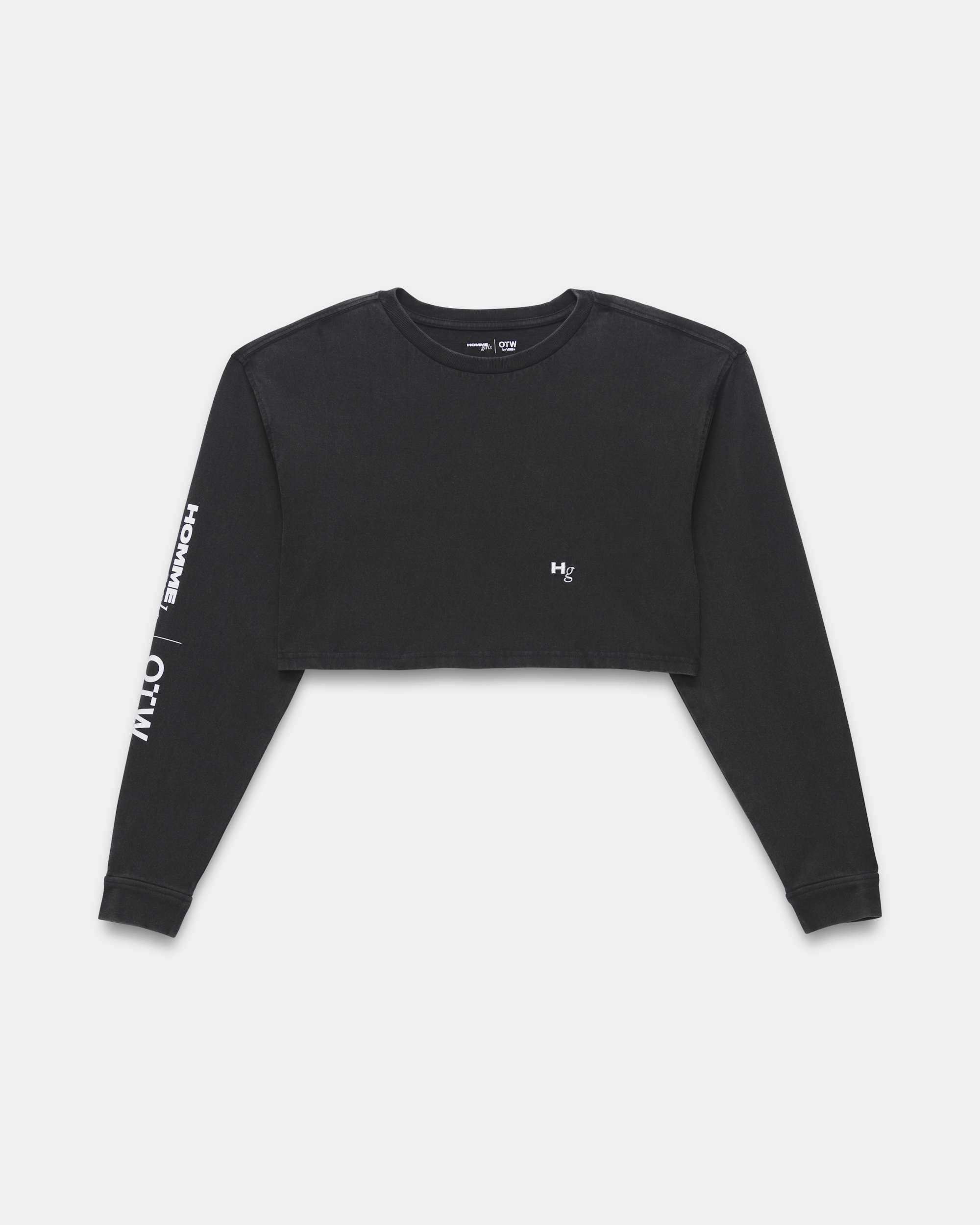 OTW Homme Girls LS Crop Tshirt Washed Black VANS Black HERO
