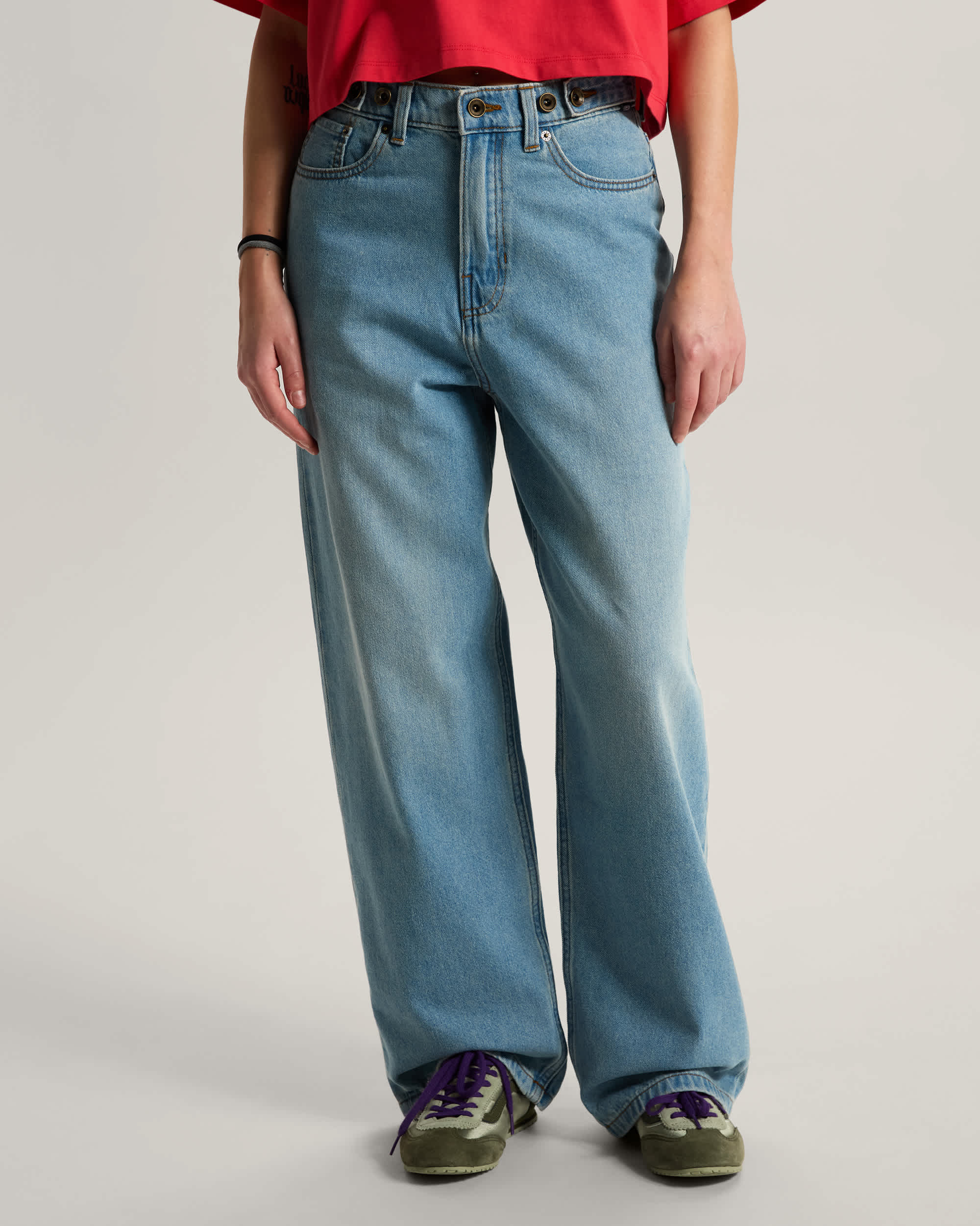 Pantalon Cinched Check5 Baggy VANS Bleu ALT3