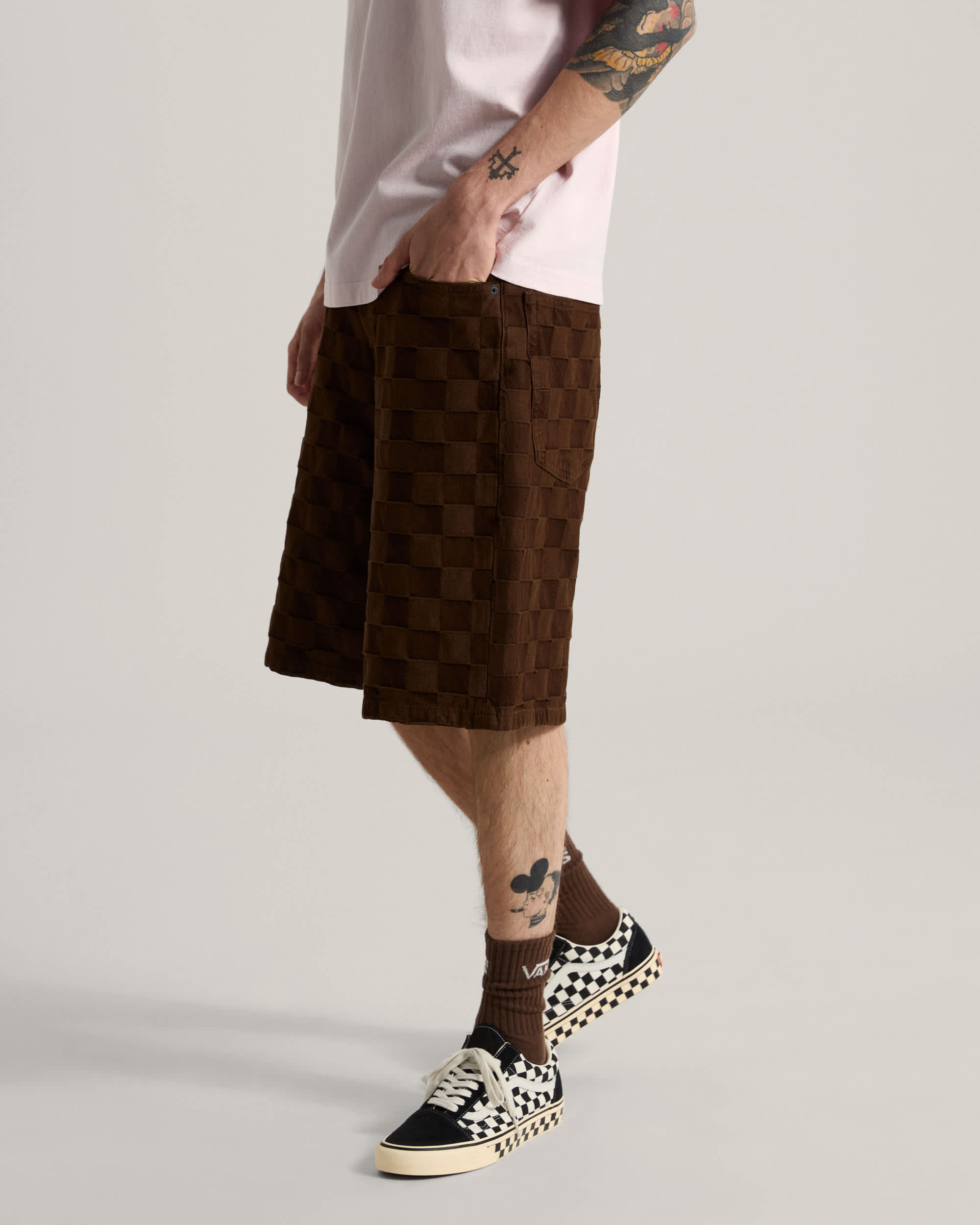 Pantaloni baggy in denim Check5 VANS Marrone ALT4