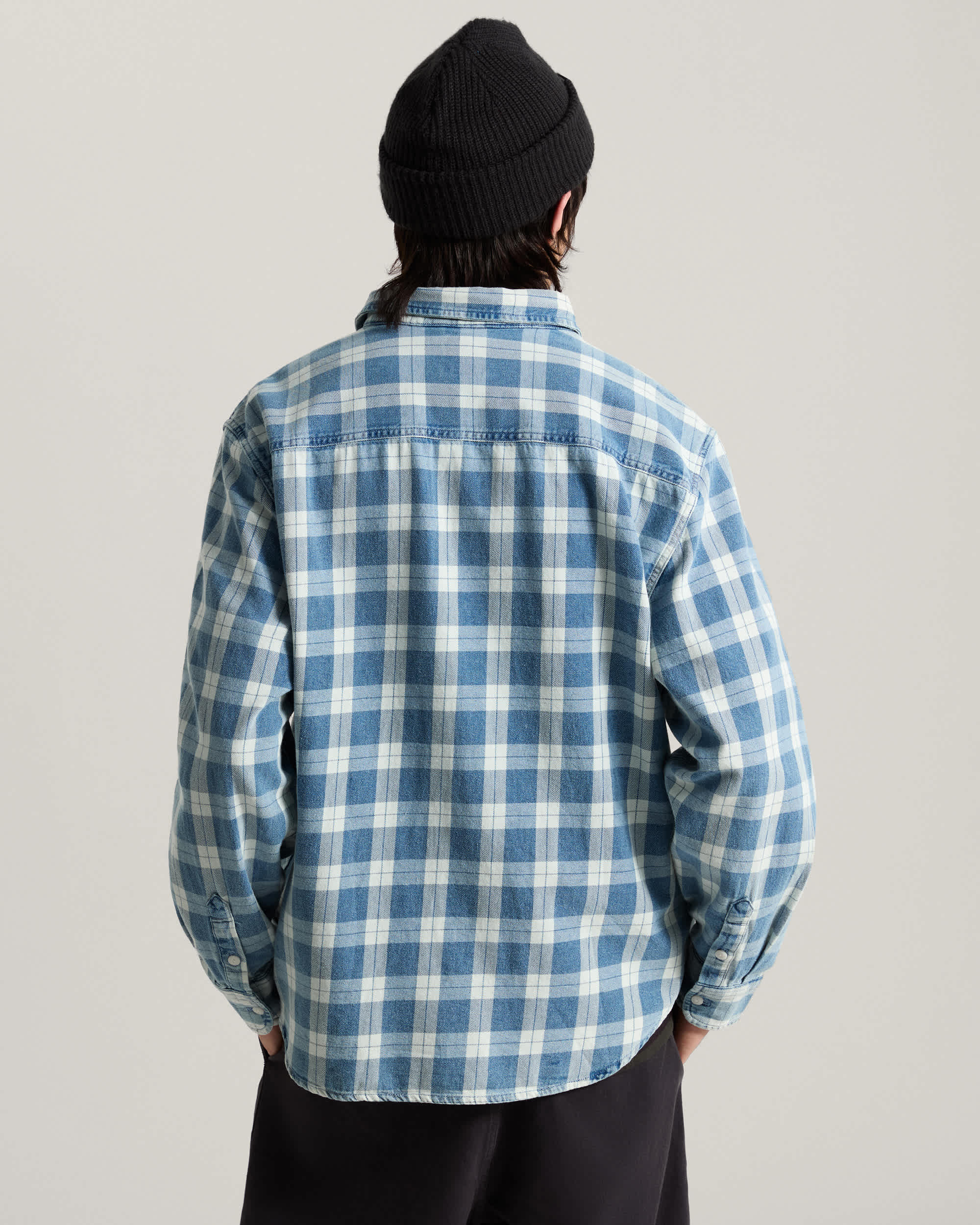 Camicia Oxford a maniche lunghe a tinta unita Lawson VANS Blu ALT3