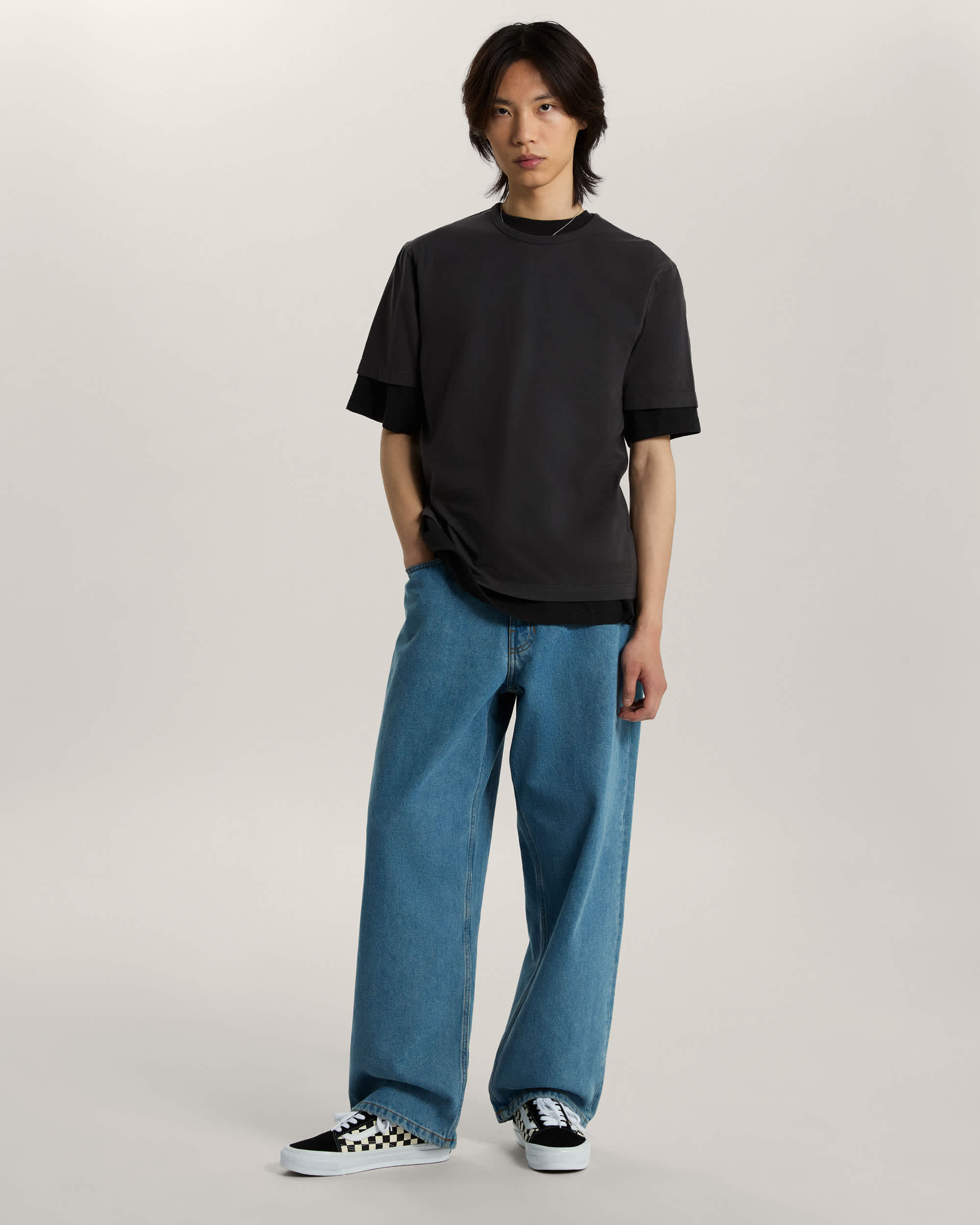 Pantalon en denim baggy Check5 VANS Bleu ALT5